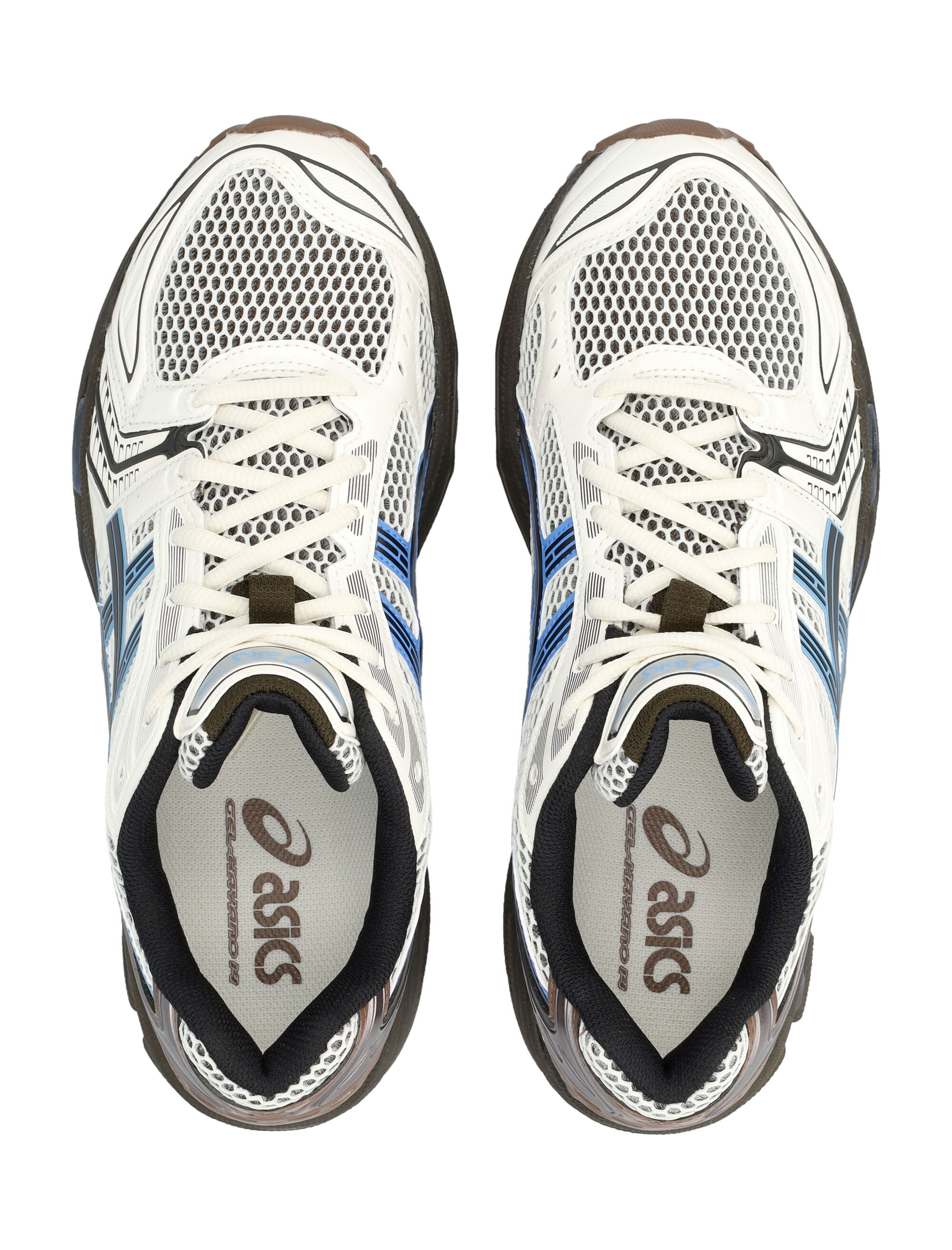 Asics Gel-Kayano 14 Mesh And Faux Leather Sneakers Cream/blue Coast Synthetic Sole