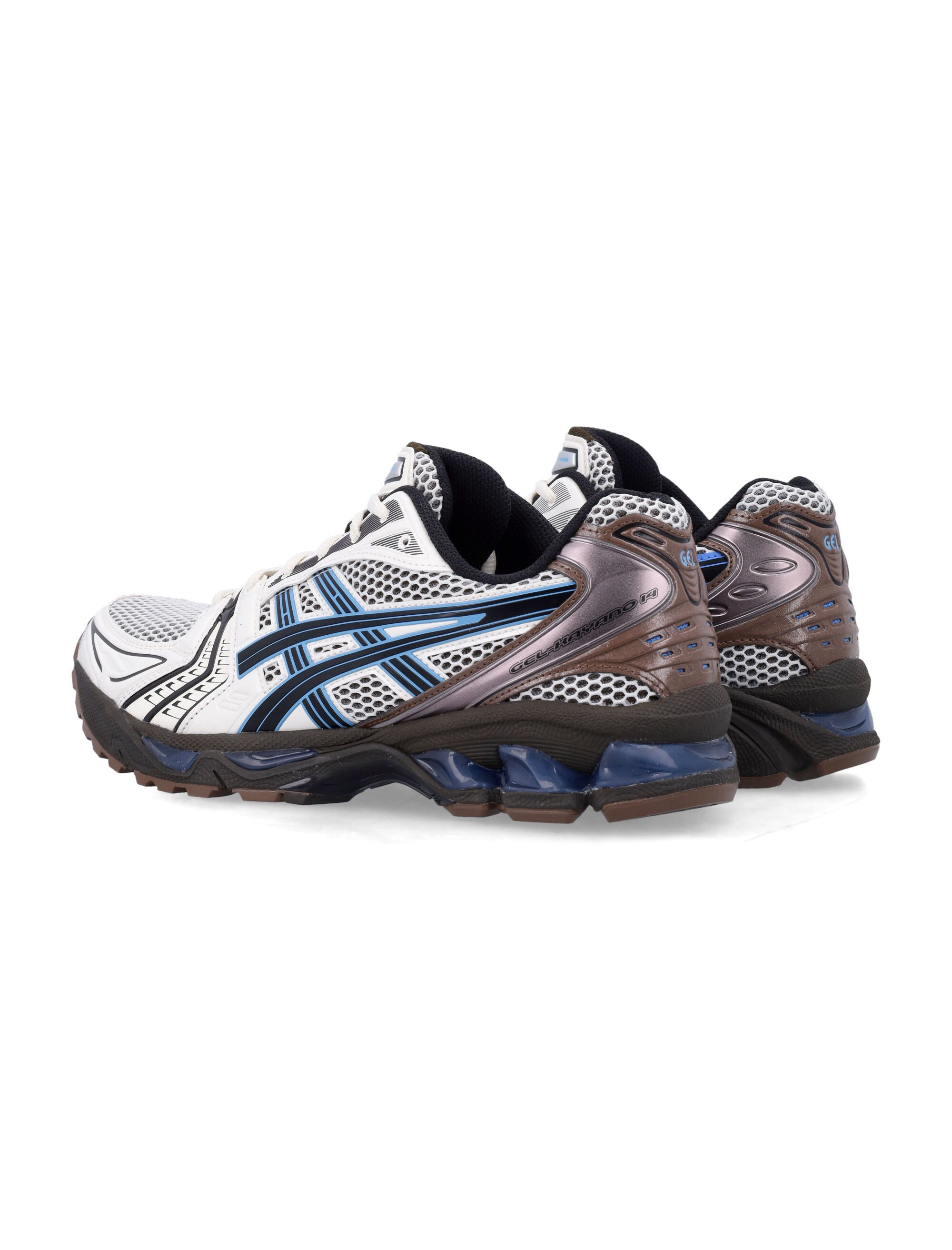 Asics Gel-Kayano 14 Mesh And Faux Leather Sneakers Cream/blue Coast Synthetic Sole