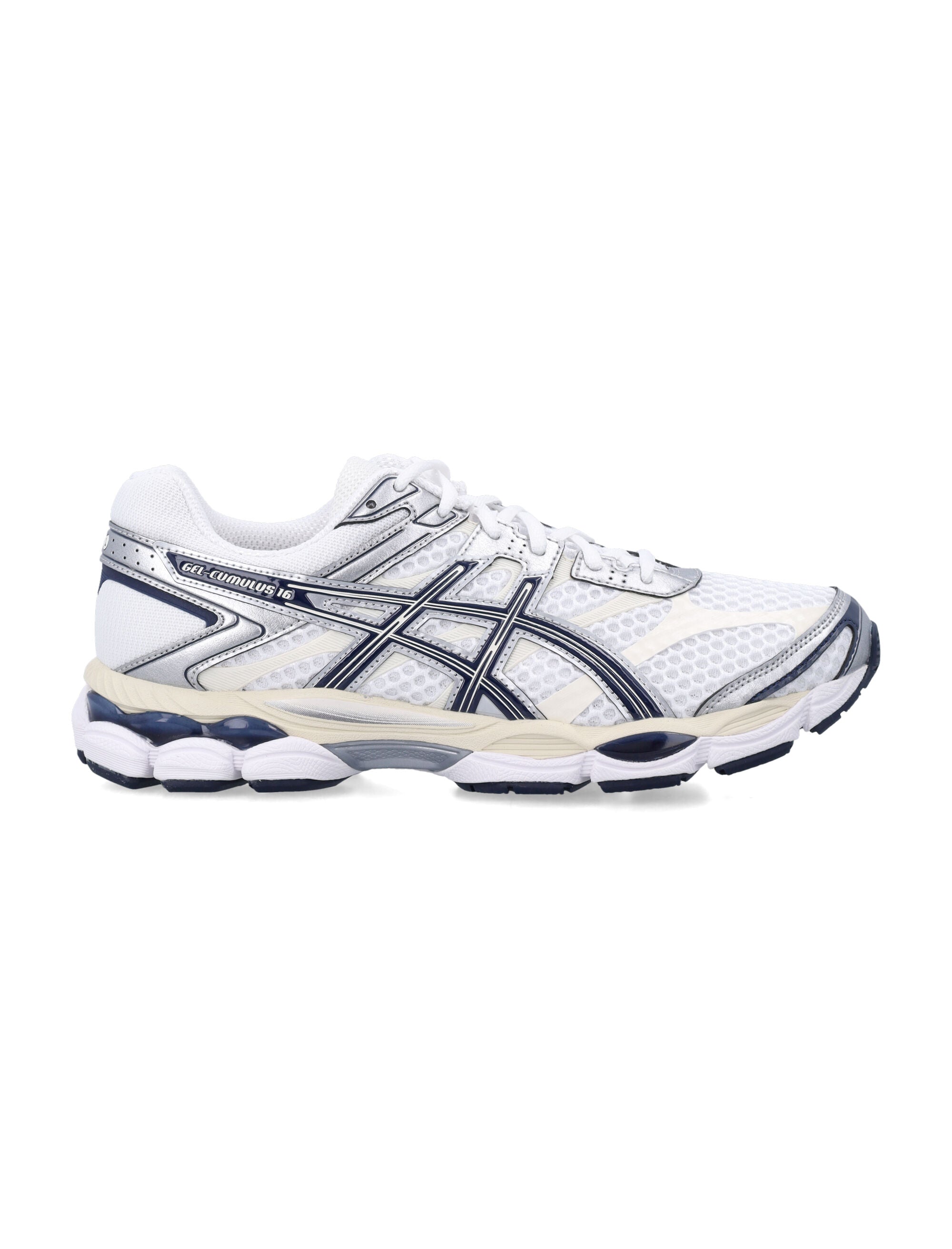 Asics Gel-Cumulus 16 White/midnight Synthetic Sole Sneaker