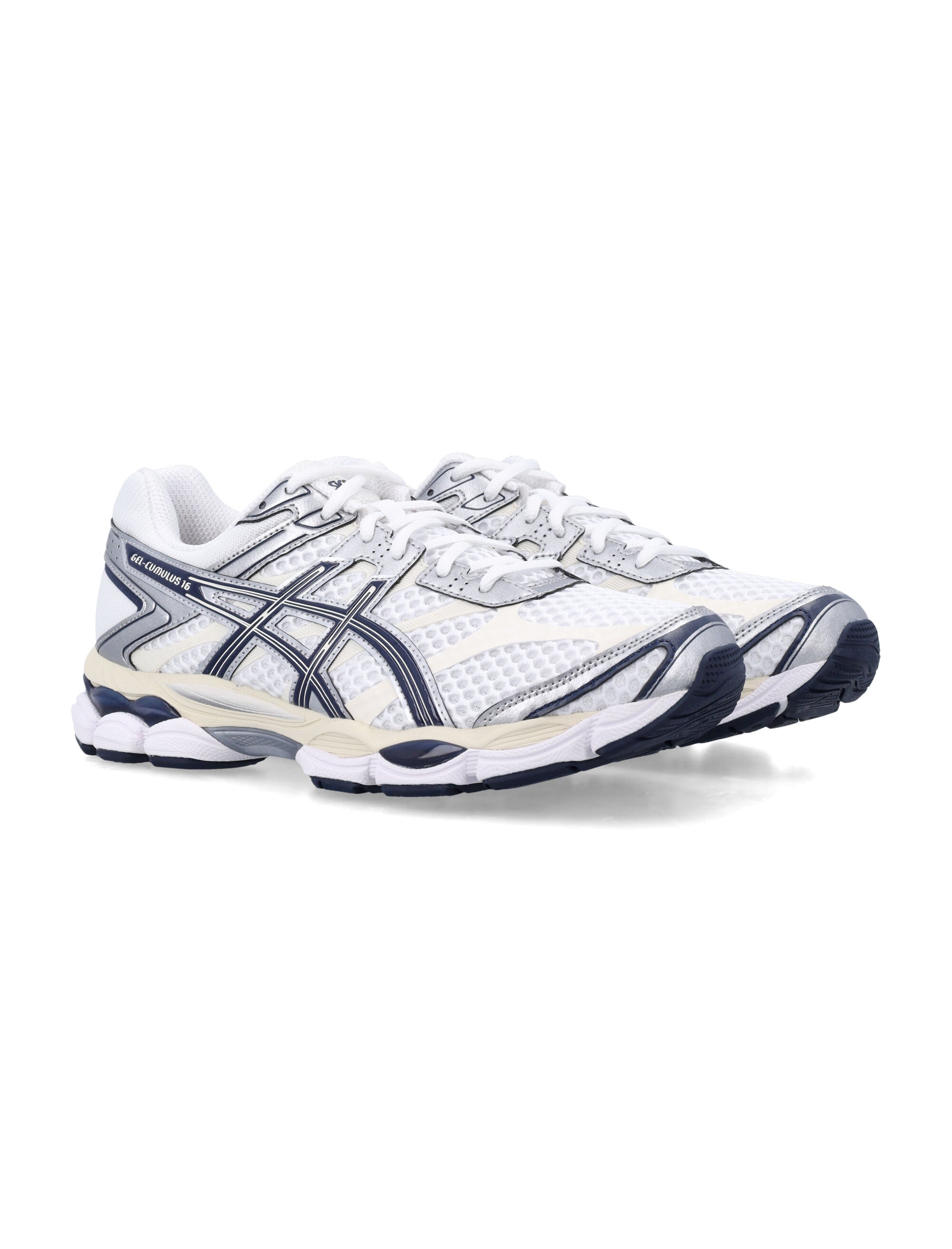 Asics Gel-Cumulus 16 White/midnight Synthetic Sole Sneaker