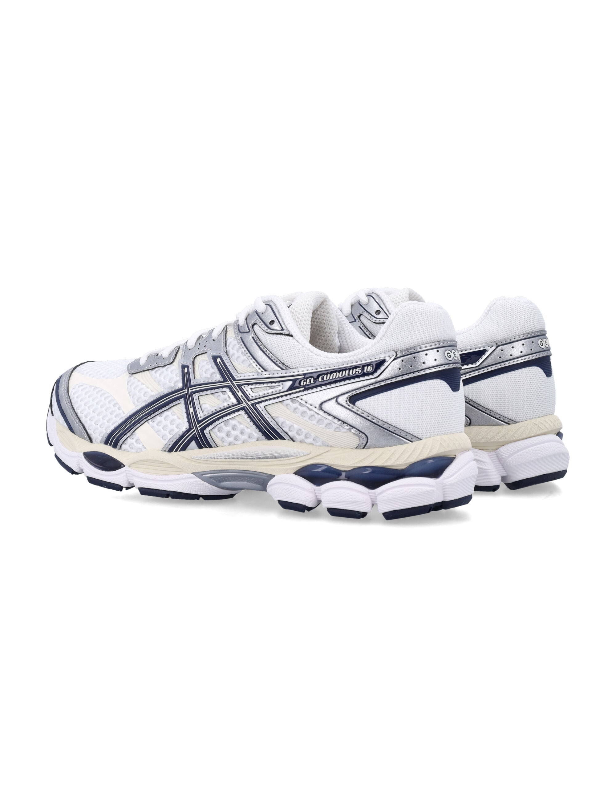 Asics Gel-Cumulus 16 White/midnight Synthetic Sole Sneaker