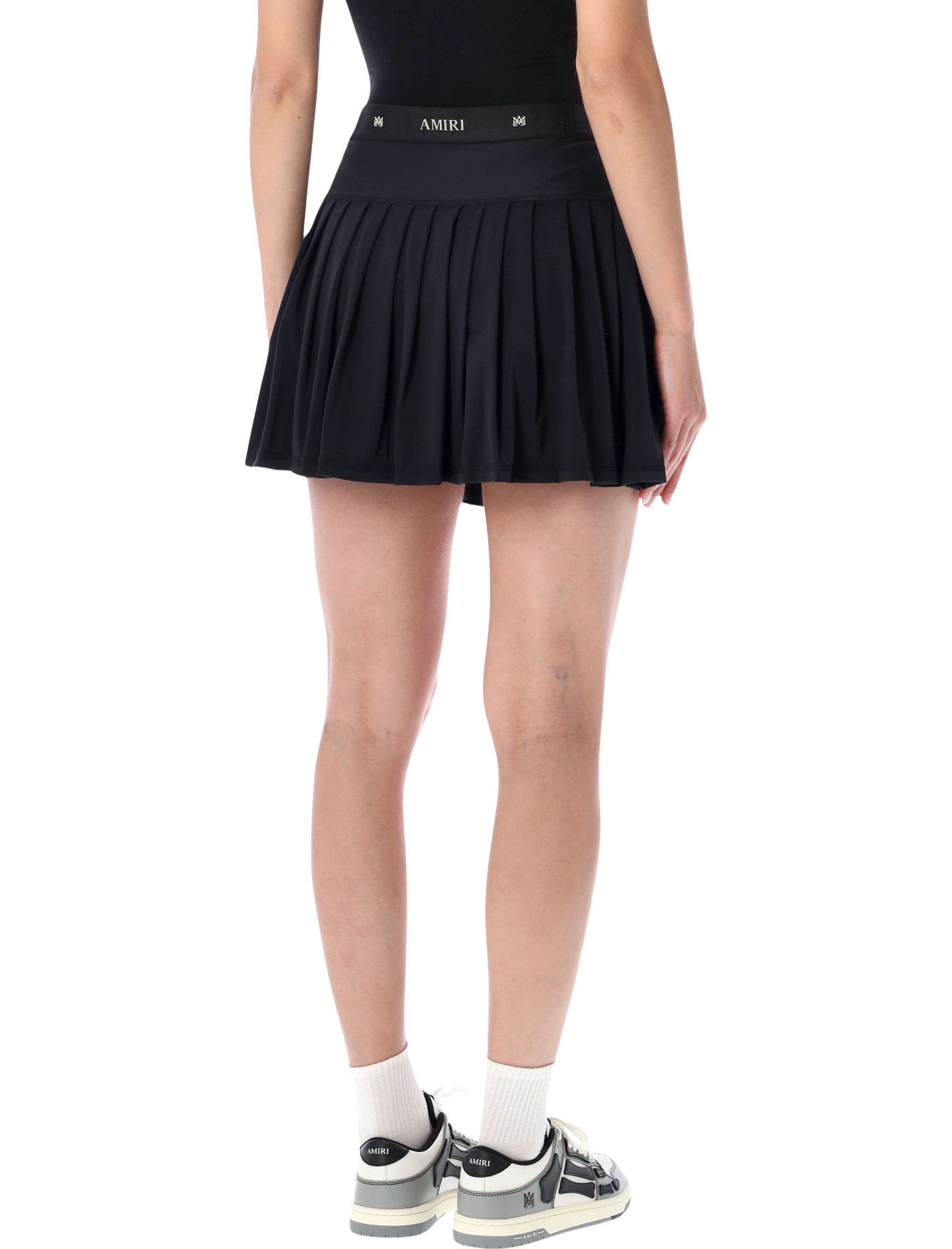 Amiri Ma Pleated Mini Skirt Black Polyamide