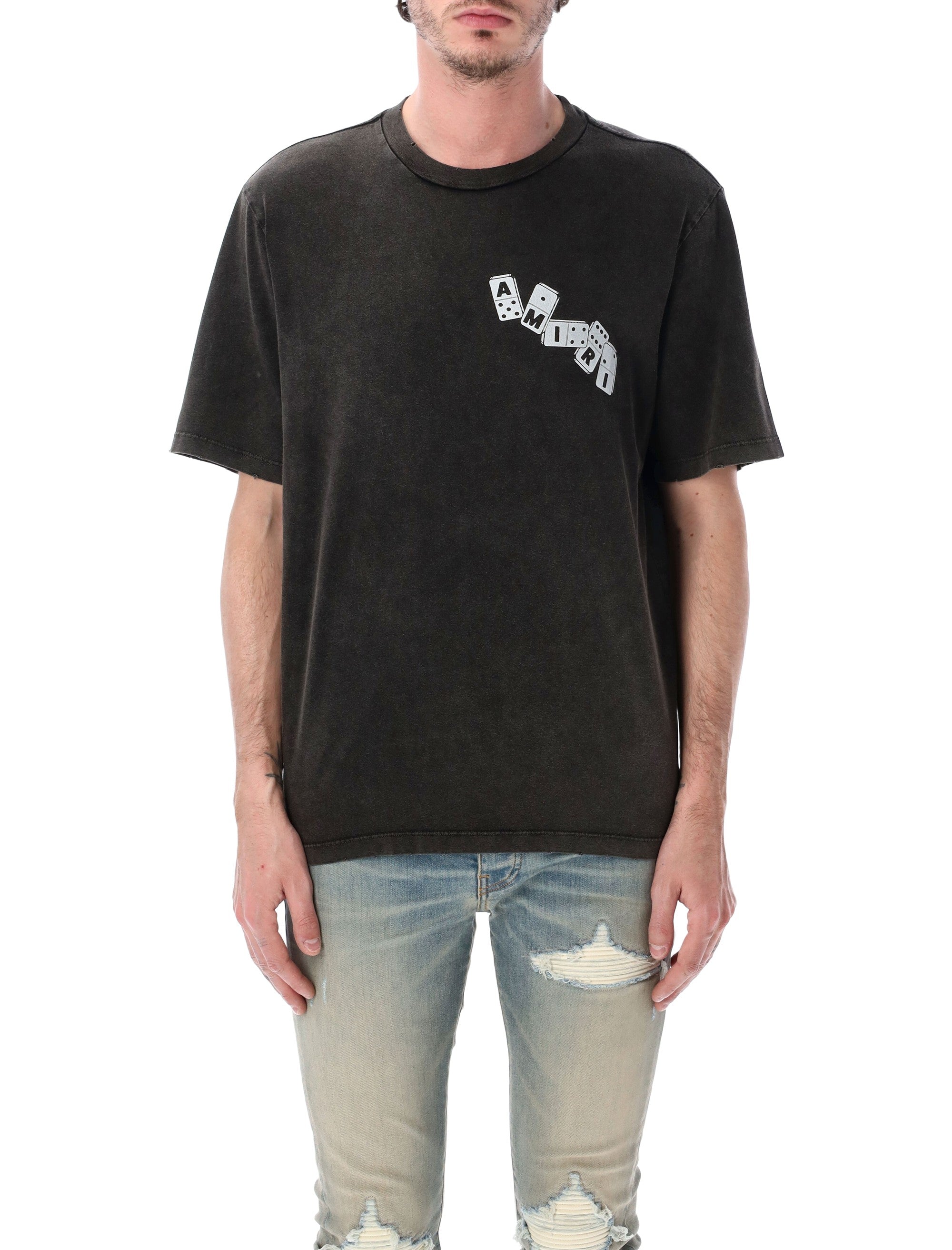Amiri Domino Tee Black Cotton Tshirt