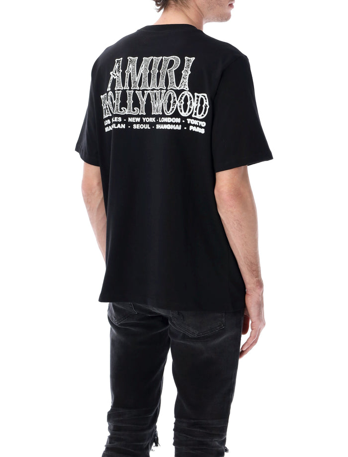 Amiri Hollywood City Tee Black Cotton Tshirt