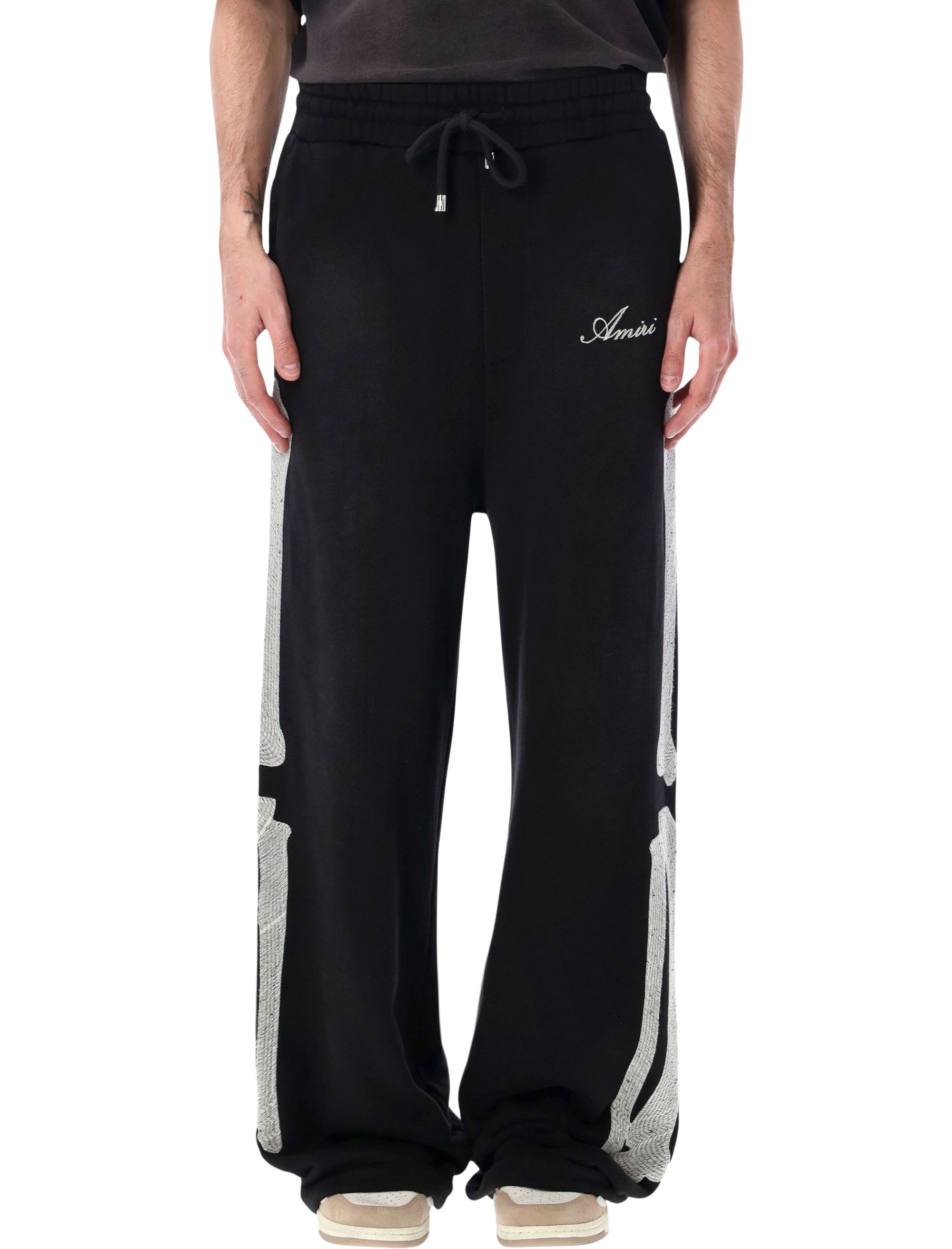 Amiri Bones Oversized Cotton Sweatpants Black