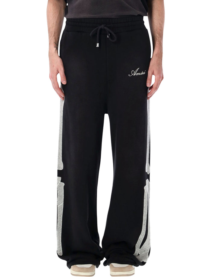 Amiri Bones Oversized Cotton Sweatpants Black