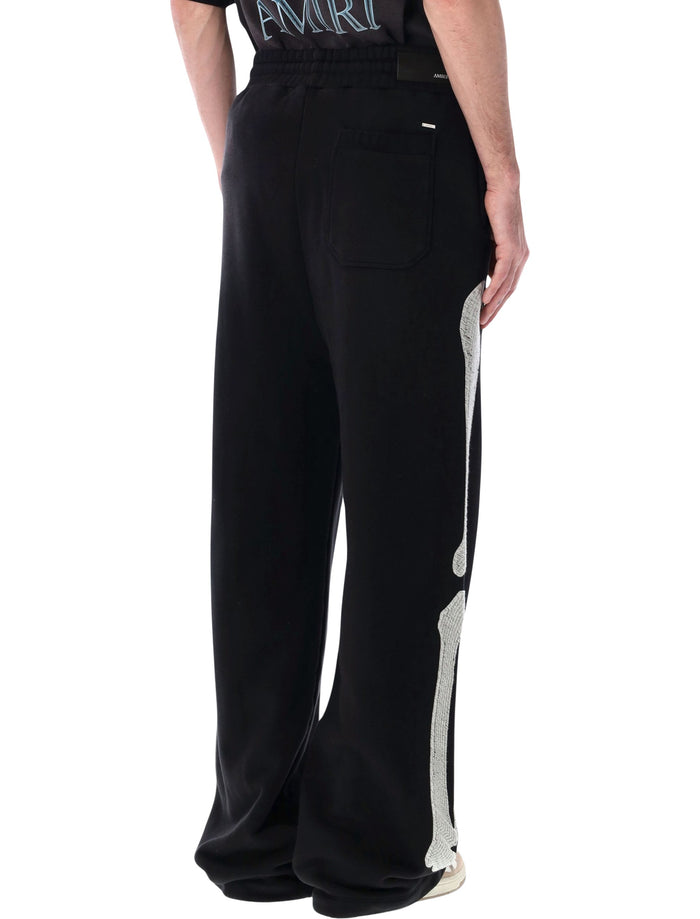 Amiri Bones Oversized Cotton Sweatpants Black