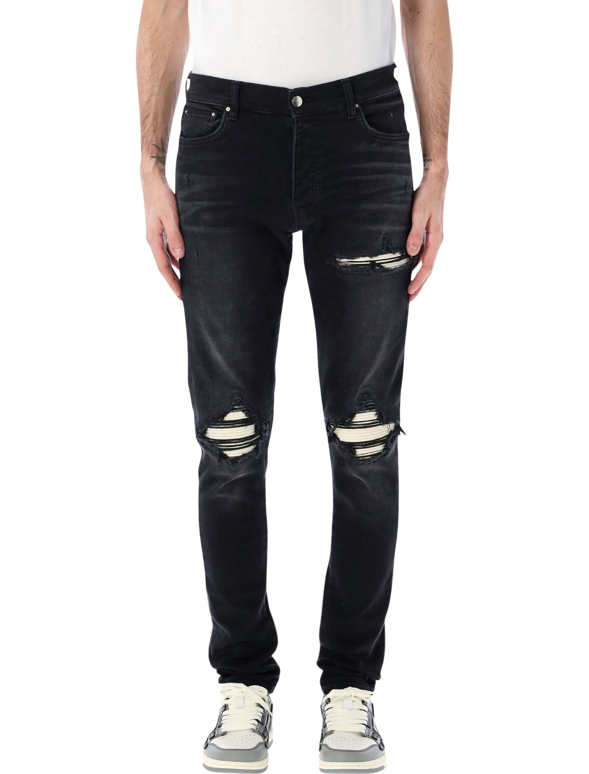 Amiri Mx1 Ultrasuede Jeans Black Cotton