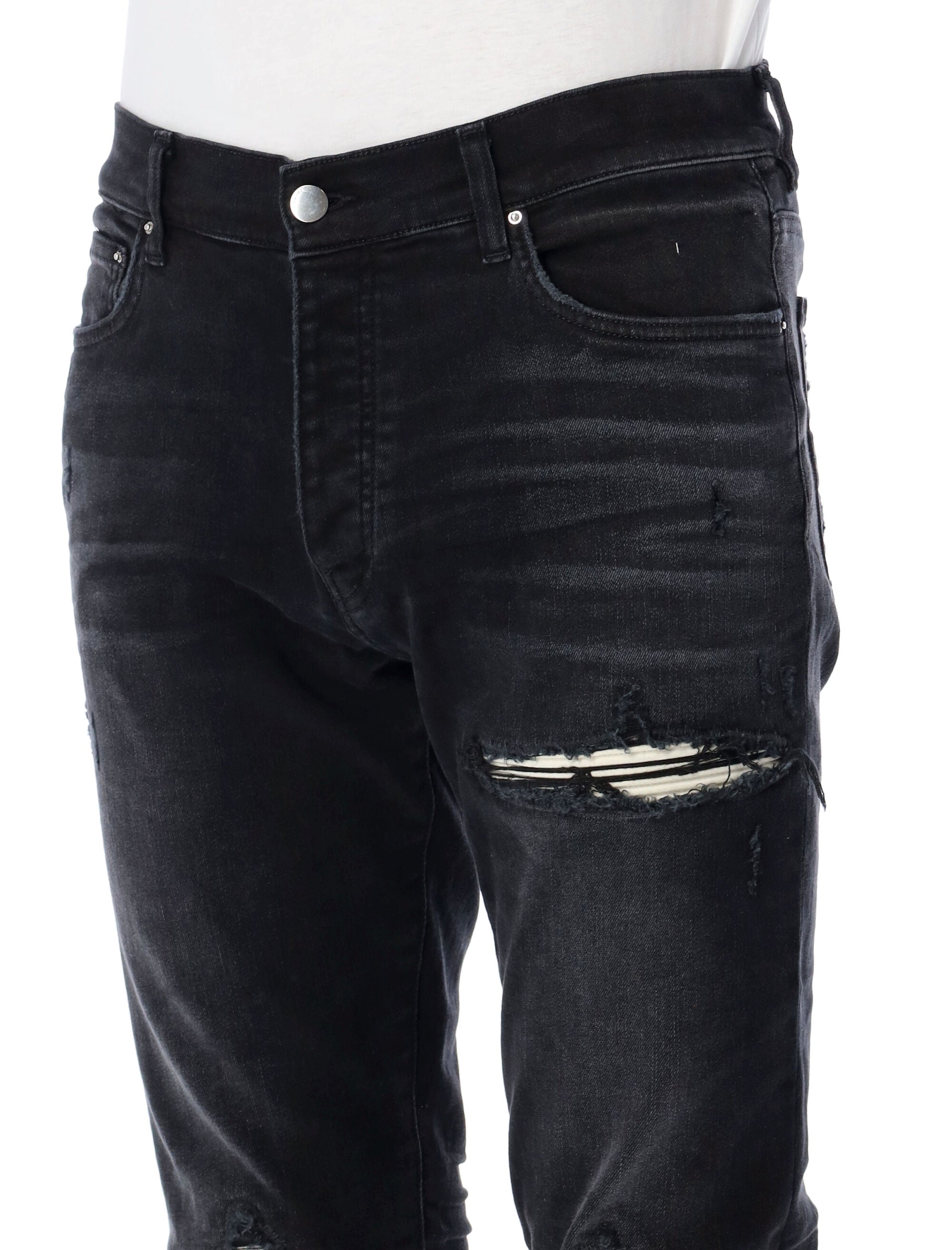 Amiri Mx1 Ultrasuede Jeans Black Cotton
