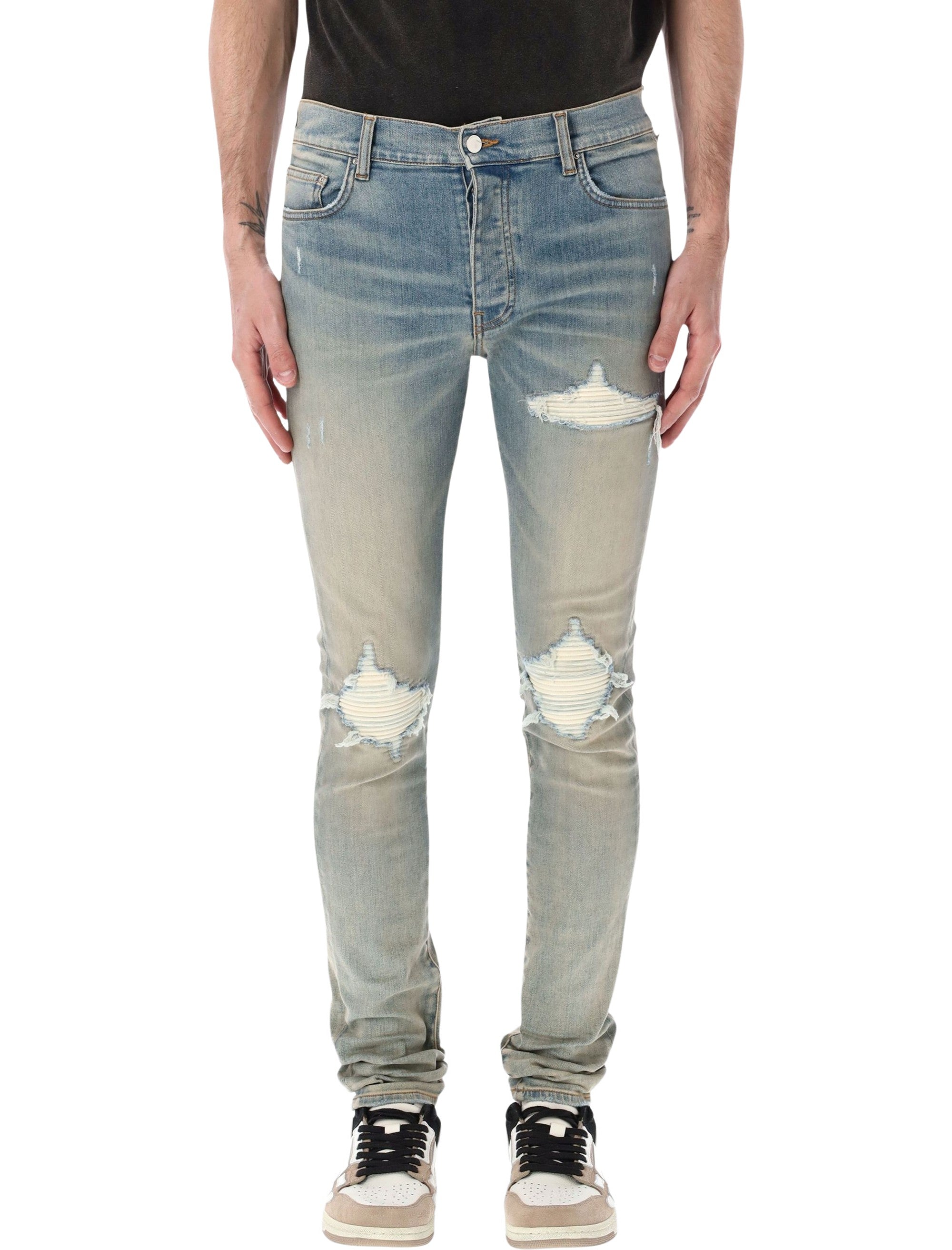 Amiri Mx1 Ultrasuede Jeans Antique Indigo Cotton
