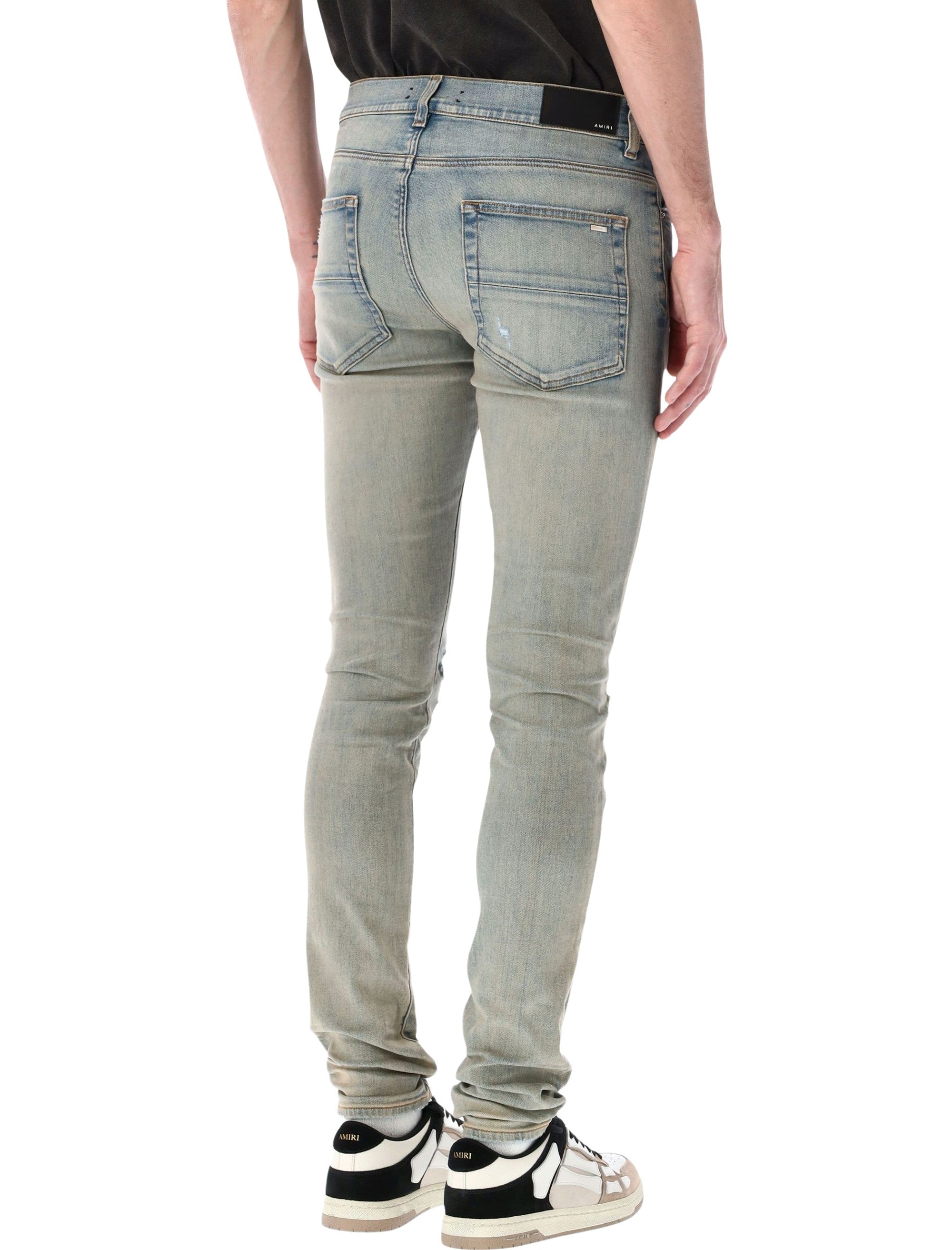 Amiri Mx1 Ultrasuede Jeans Antique Indigo Cotton