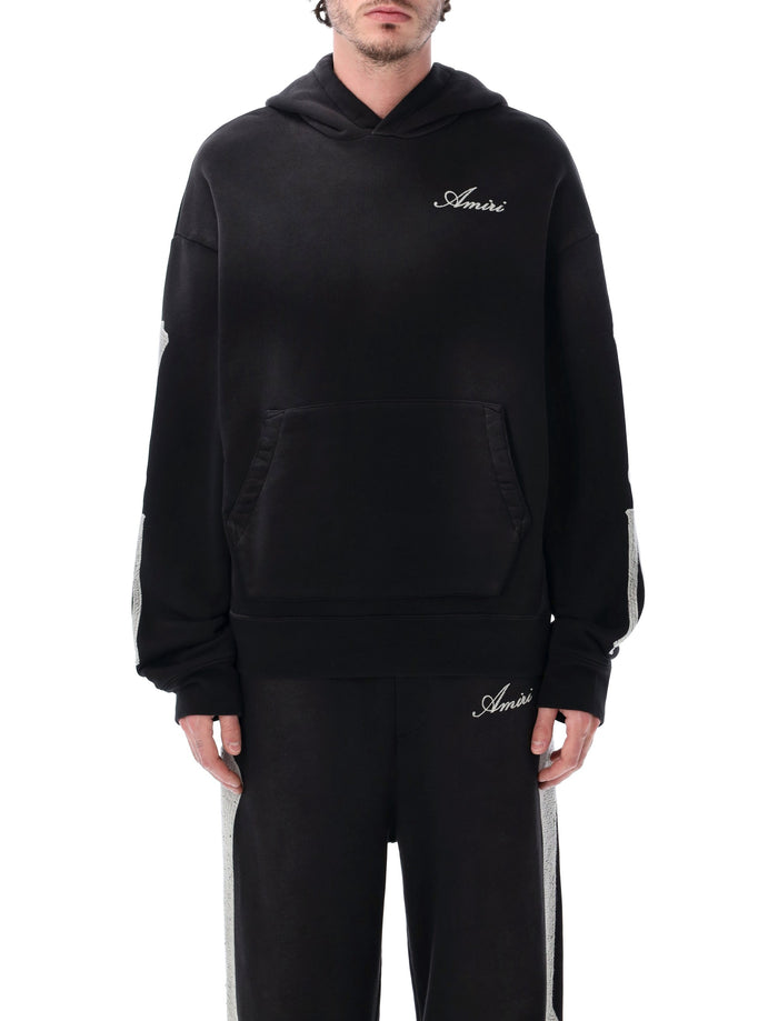 Amiri Bones Oversized Cotton Hoodie Black Sweatshirt