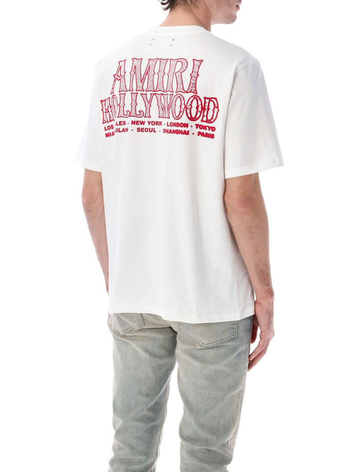 Amiri Hollywood City Tee Avorio Cotton Tshirt