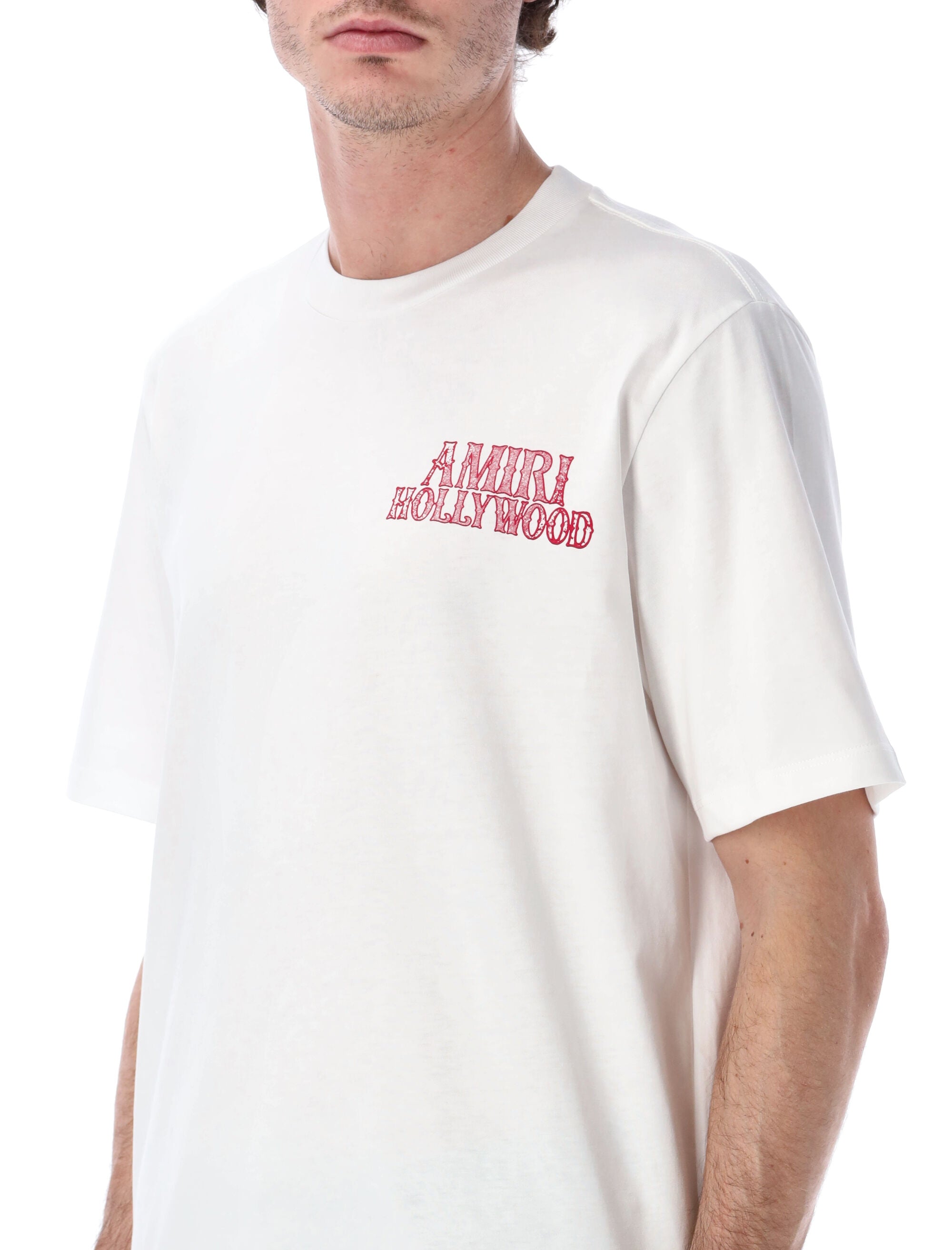 Amiri Hollywood City Tee Avorio Cotton Tshirt