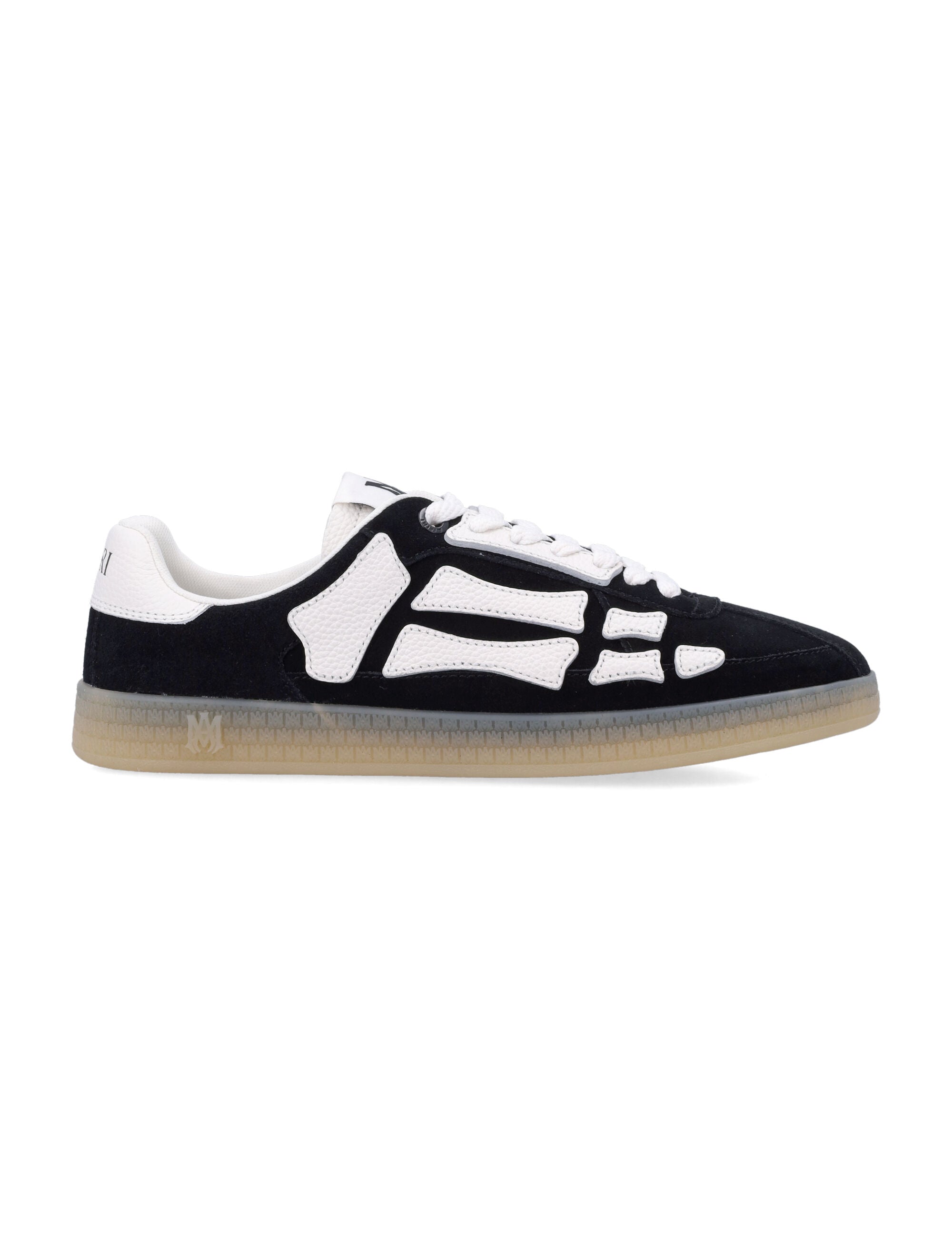 Amiri Pacific Bones Suede Sneakers Black Upper