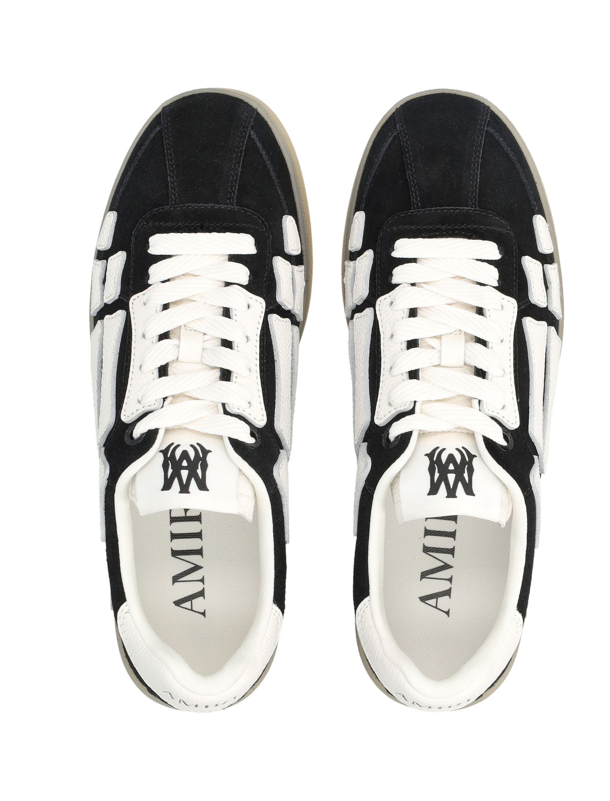 Amiri Pacific Bones Suede Sneakers Black Upper