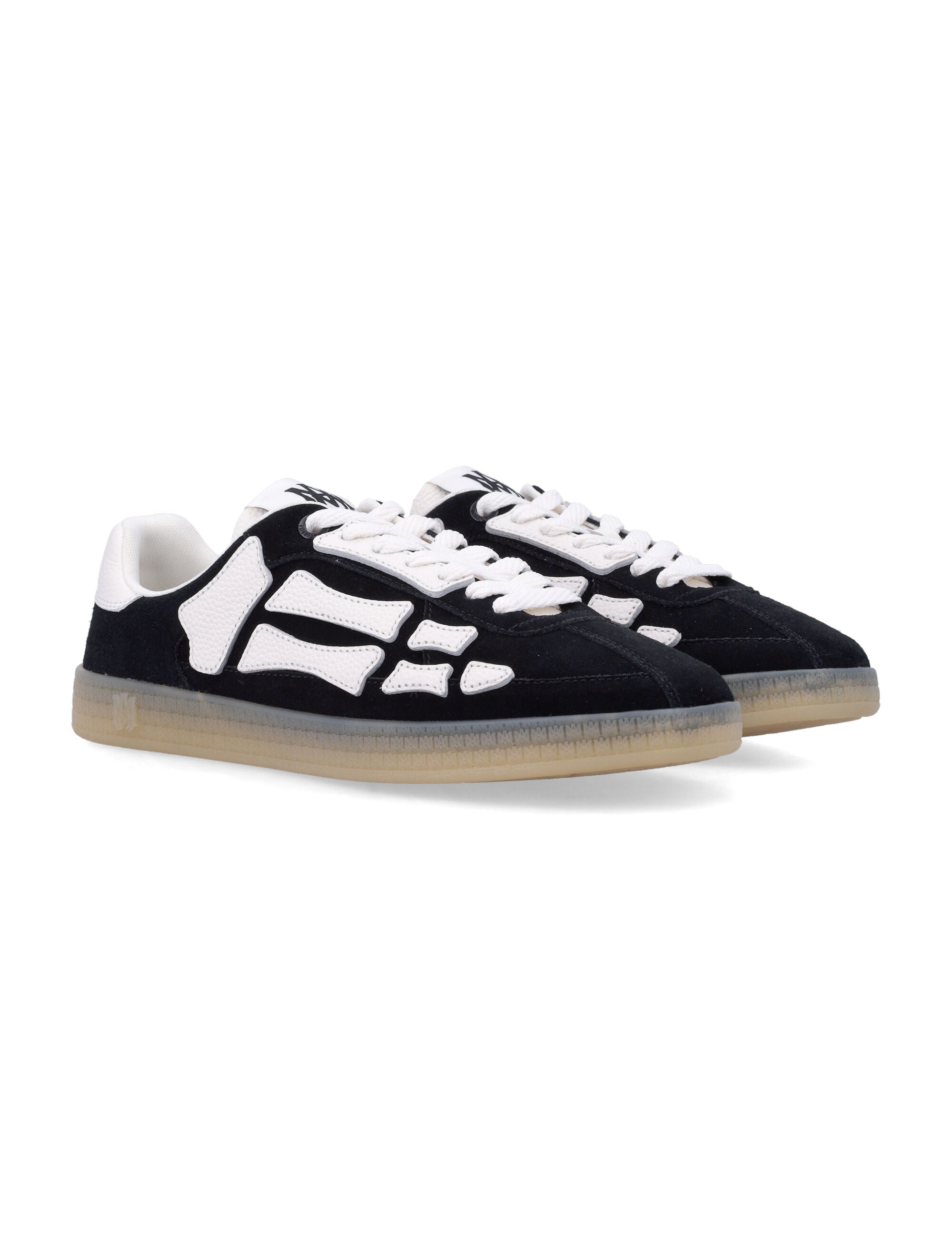 Amiri Pacific Bones Suede Sneakers Black Upper