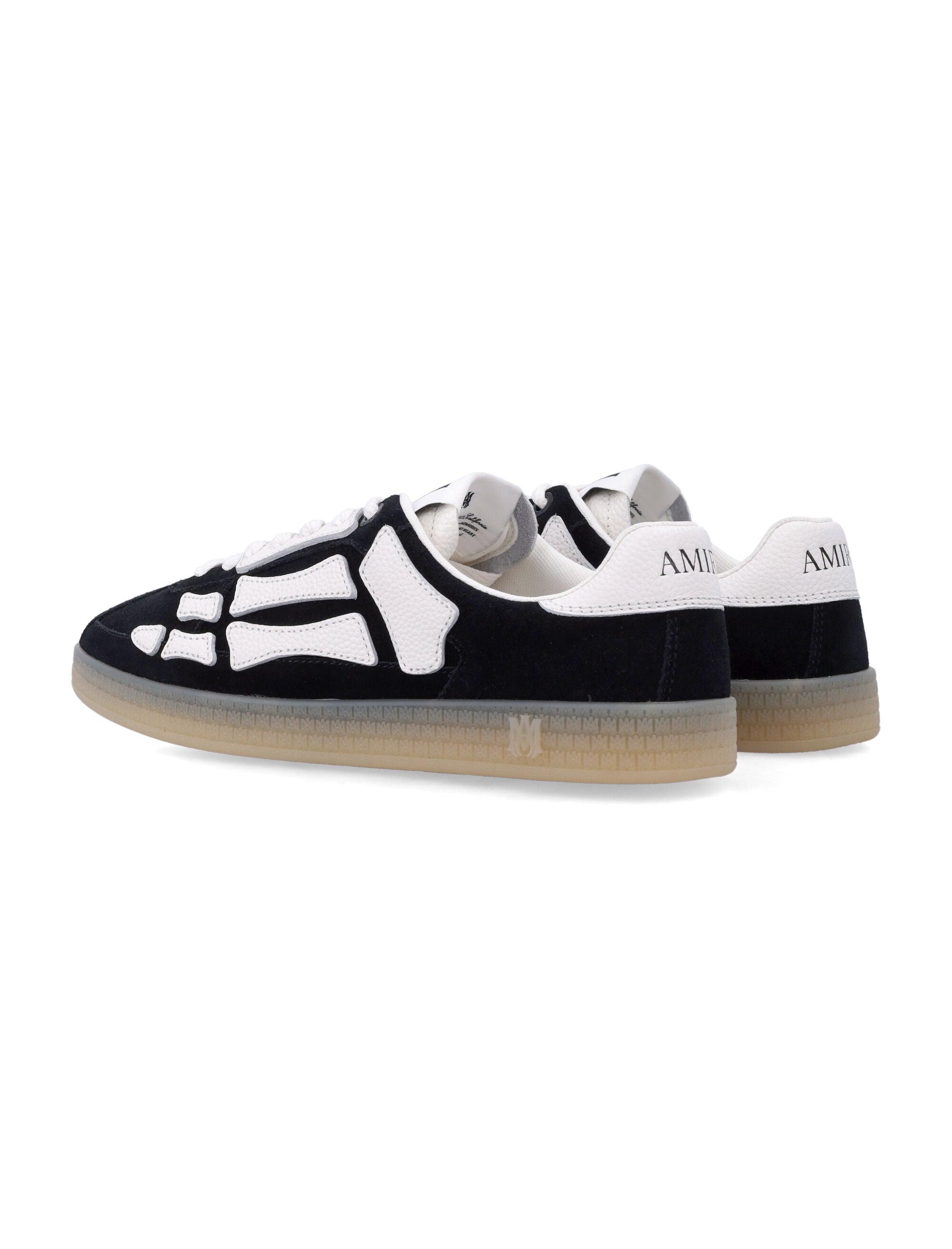 Amiri Pacific Bones Suede Sneakers Black Upper