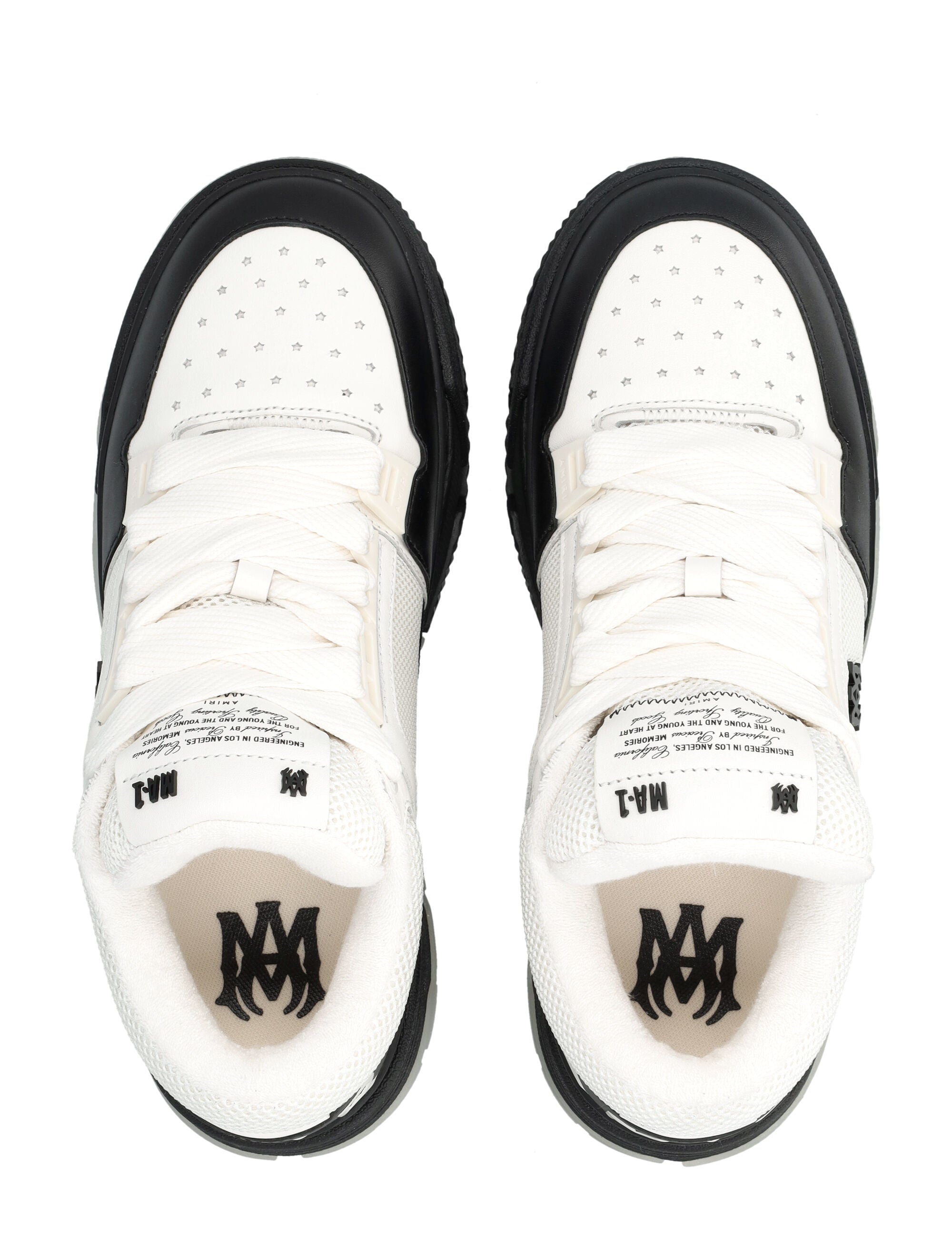 Amiri MA-1 Leather Mesh Sneakers Black Upper