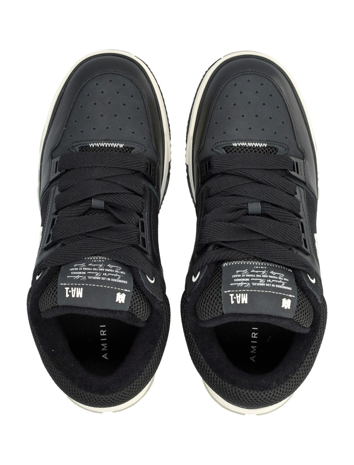 Amiri MA-1 Leather Mesh Sneakers Black Upper