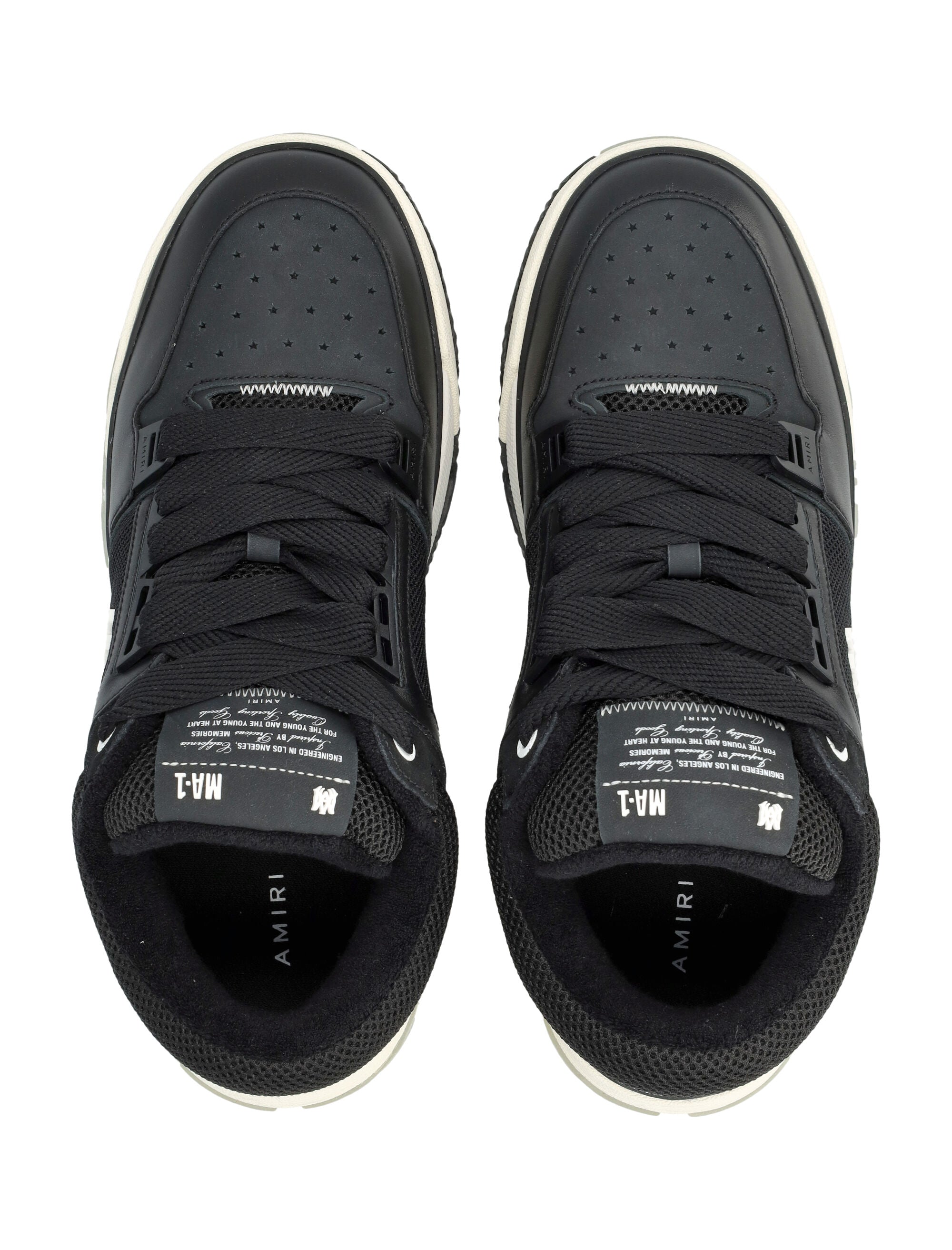 Amiri Ma-1 Leather Mesh Sneakers Black Upper