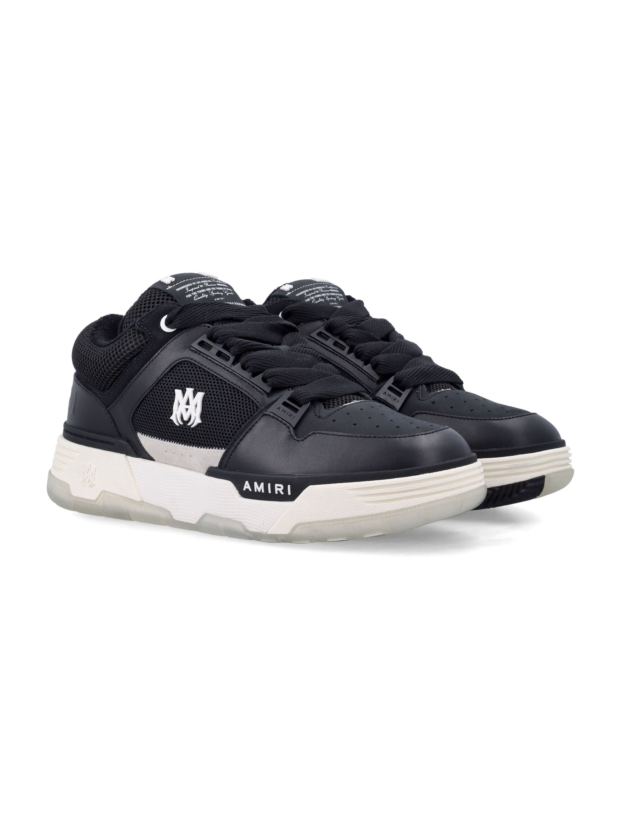 Amiri MA-1 Leather Mesh Sneakers Black Upper