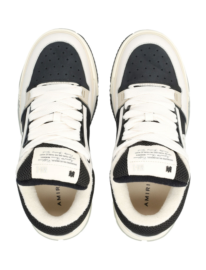 Amiri MA-1 Leather Mesh Sneakers Black Alabaster Upper