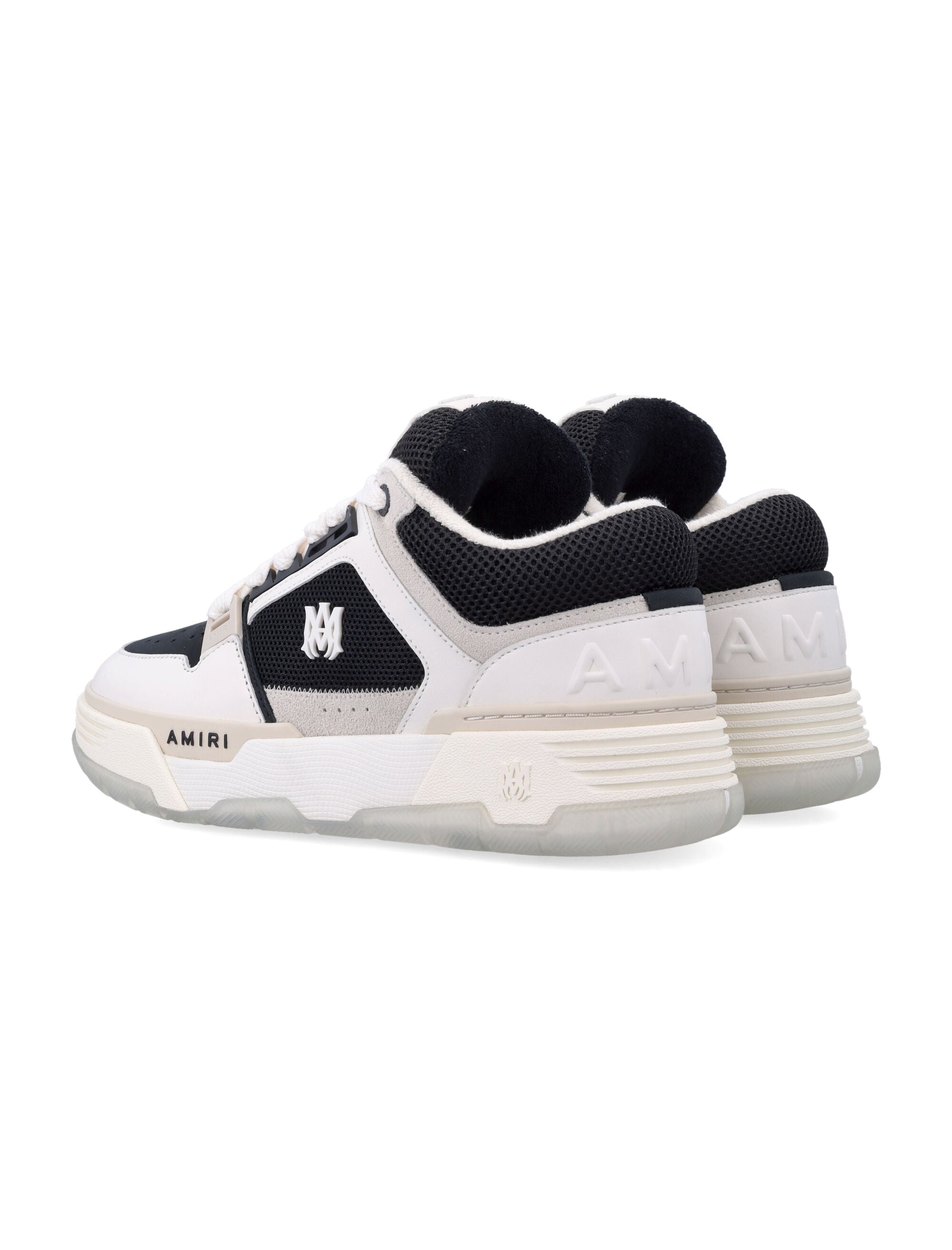 Amiri MA-1 Leather Mesh Sneakers Black Alabaster Upper