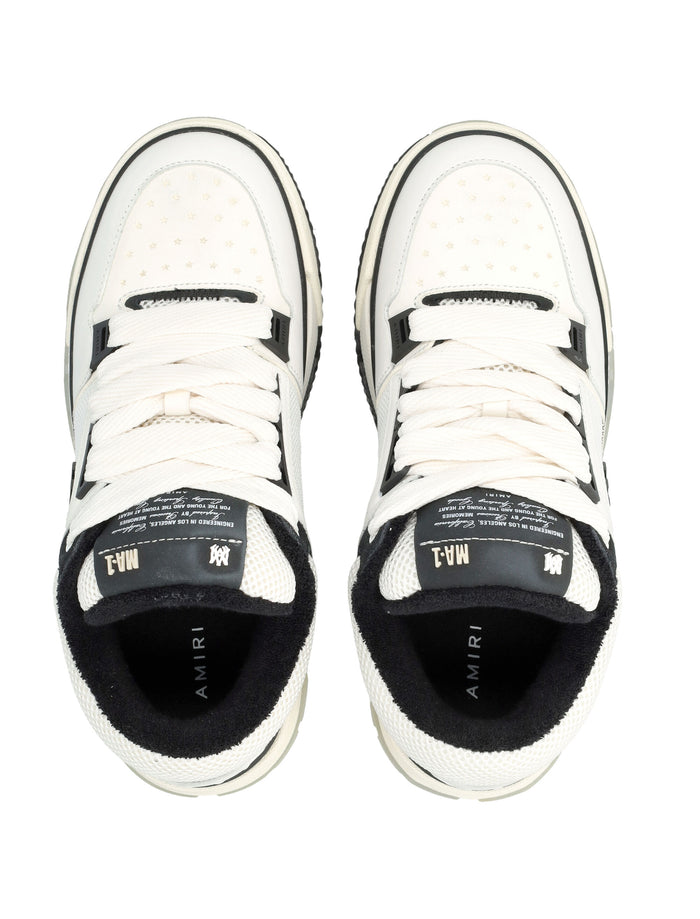 Amiri MA-1 Leather Mesh Sneakers White Black Upper