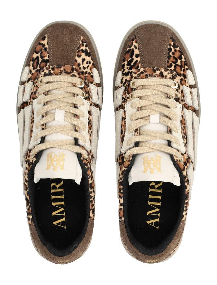 Amiri Leopard Pacific Bones Low-Top Sneakers Brown Upper