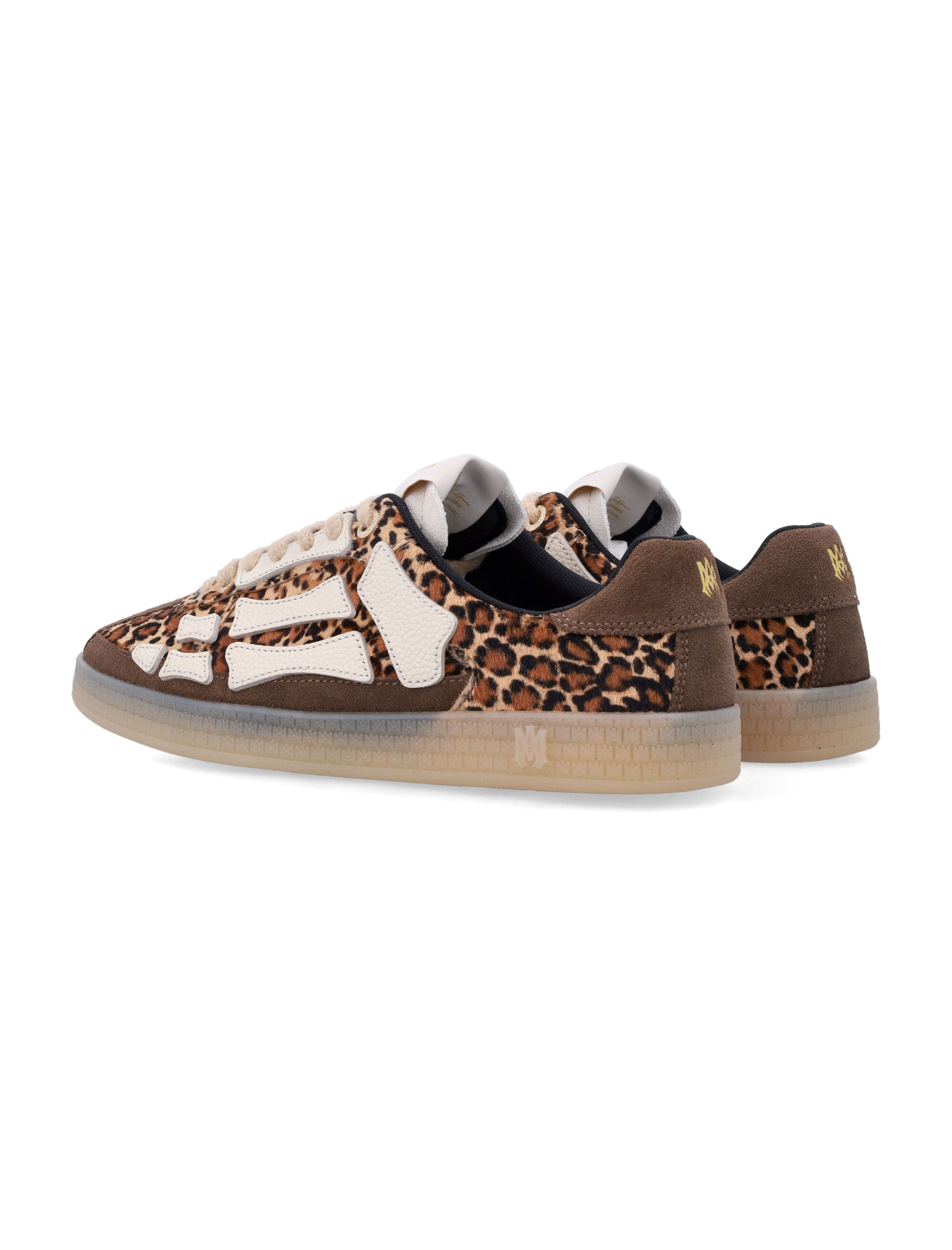 Amiri Leopard Pacific Bones Low-Top Sneakers Brown Upper