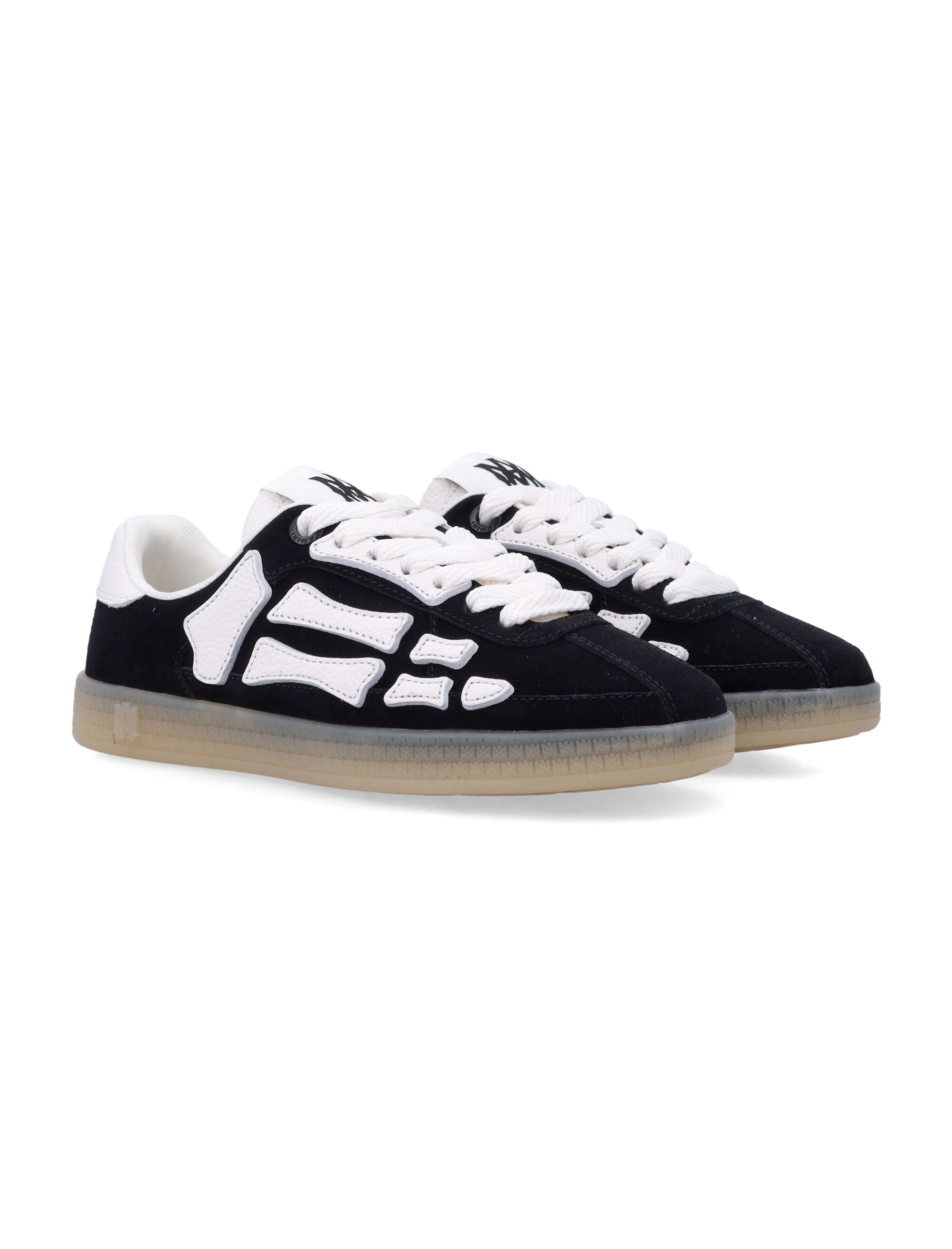 Amiri Pacific Bones Womens Suede Sneakers Black Upper