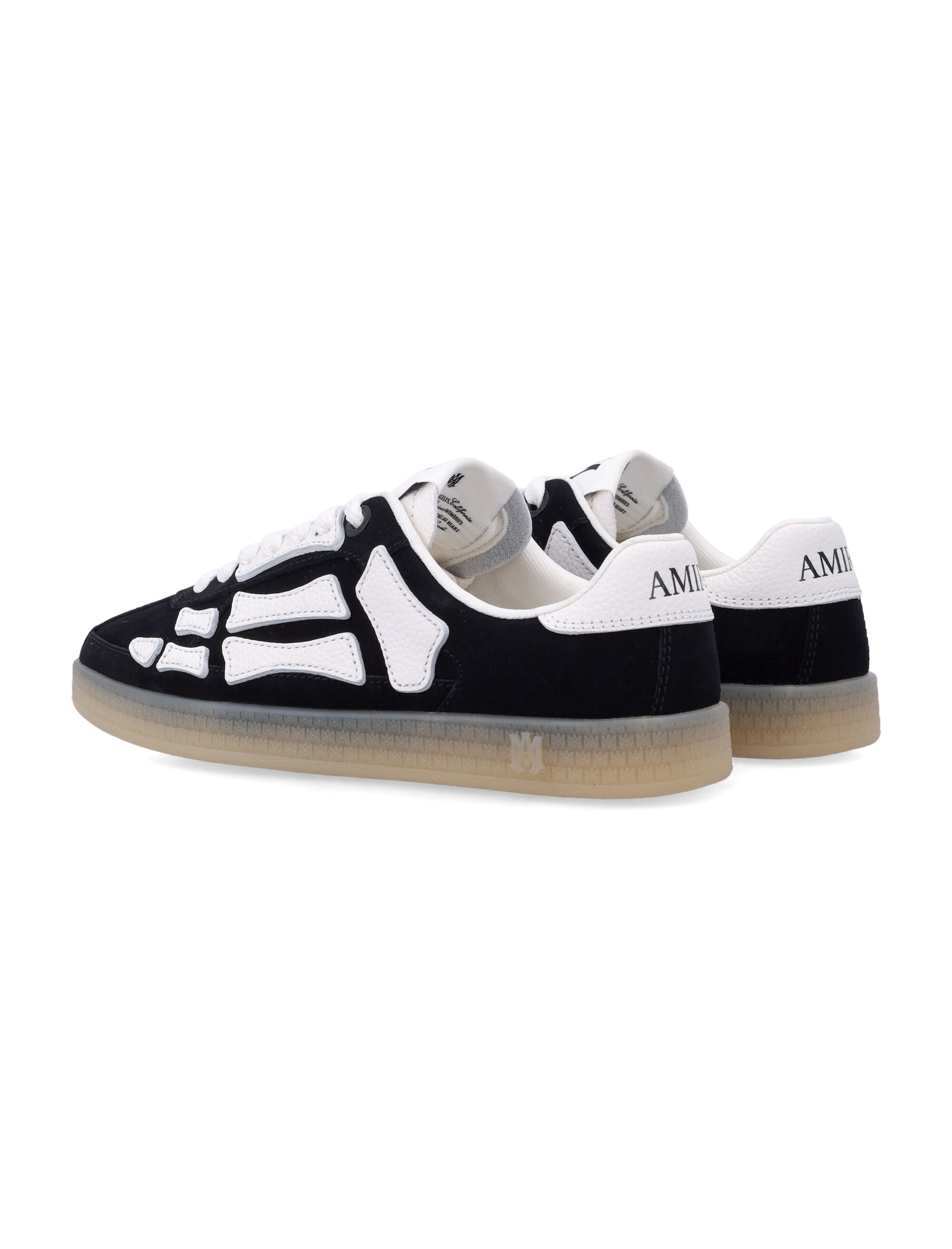 Amiri Pacific Bones Womens Suede Sneakers Black Upper