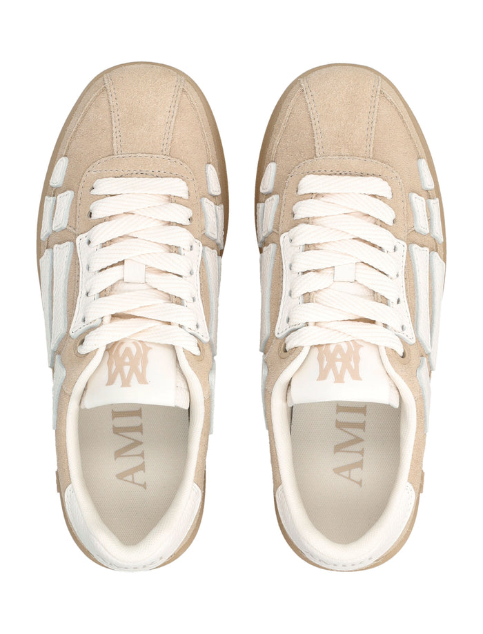 Amiri Pacific Bones Womens Suede Sneakers Sand Upper