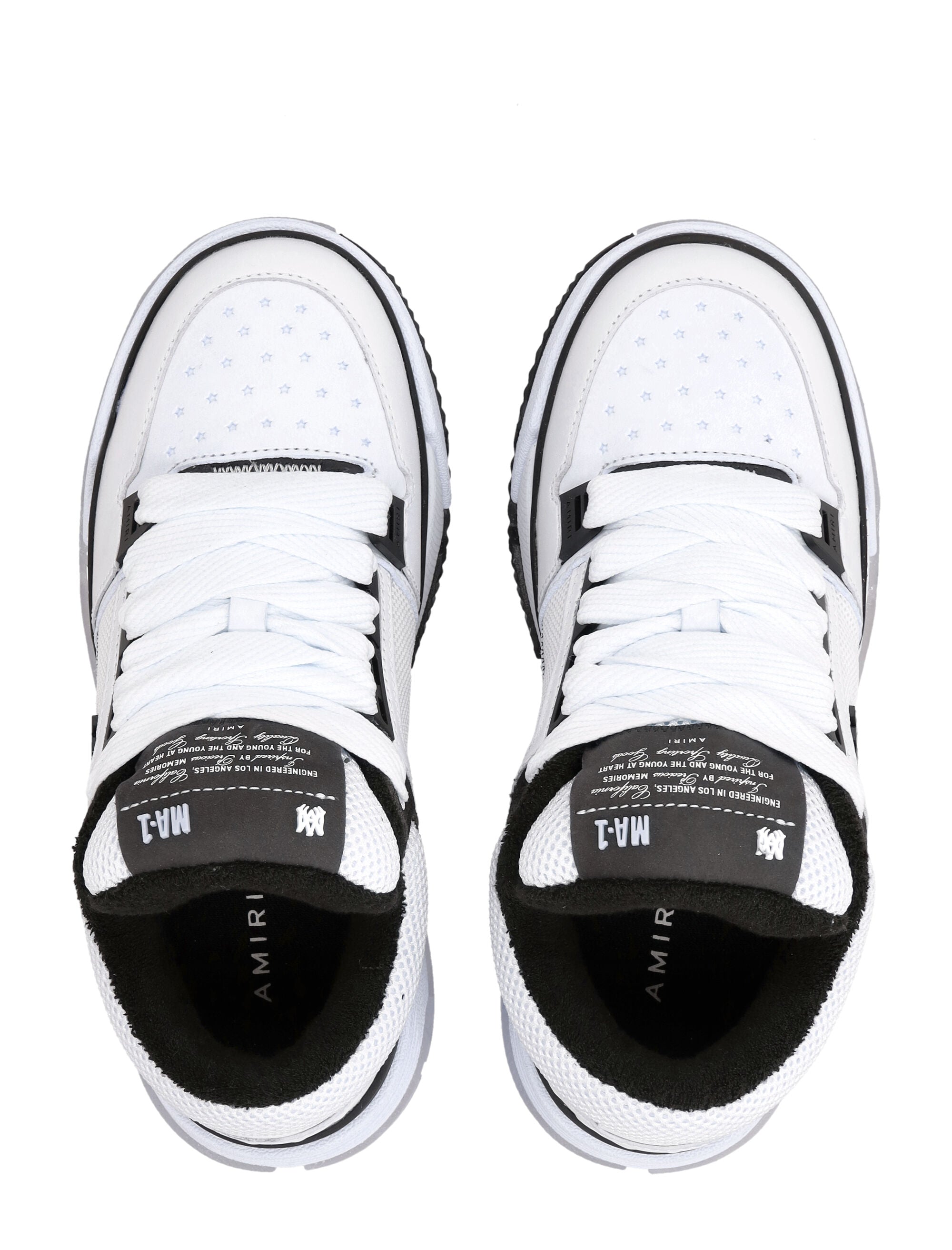 Amiri Ma-1 Leather Mesh Womans Sneakers White Black Upper