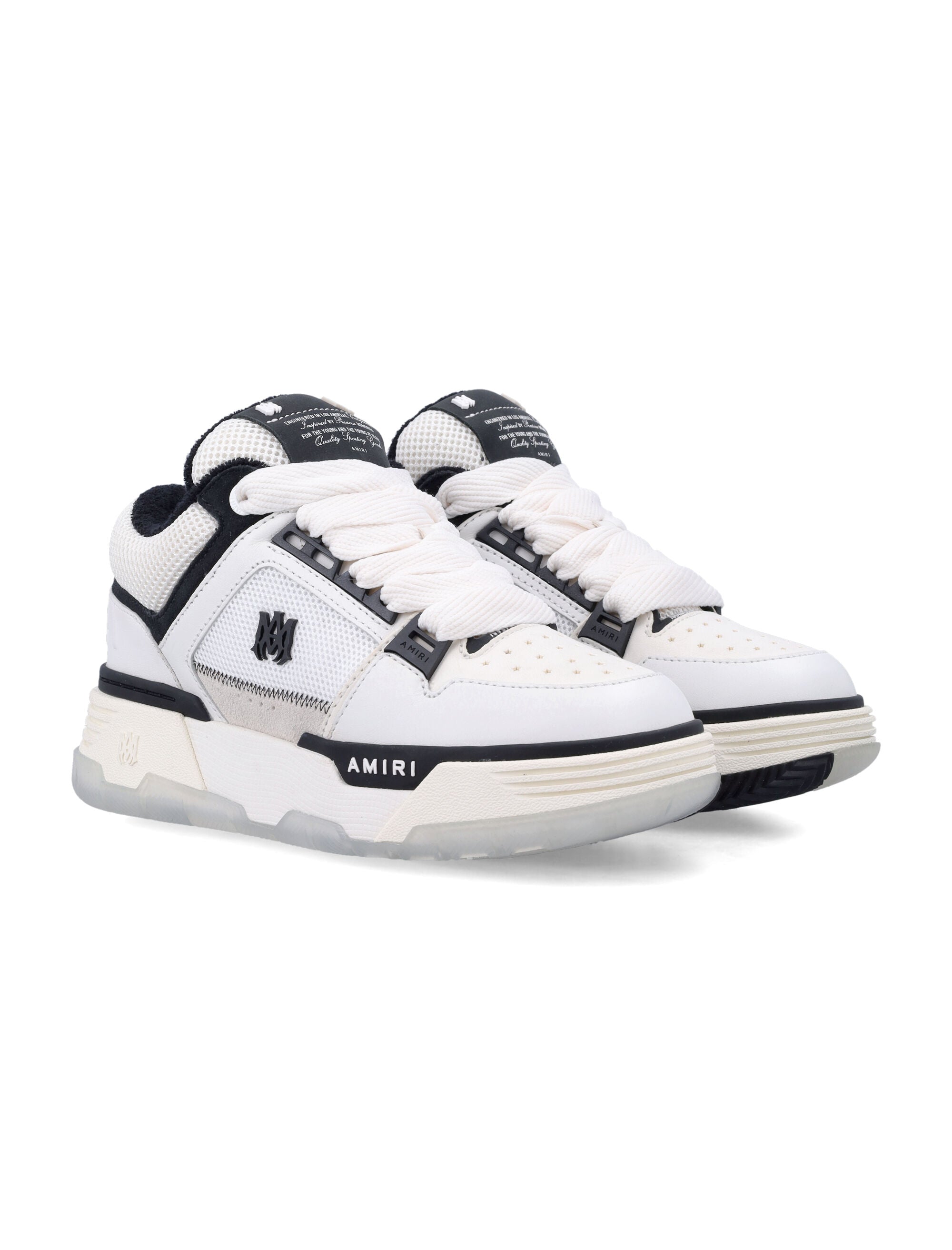 Amiri Ma-1 Leather Mesh Womans Sneakers White Black Upper