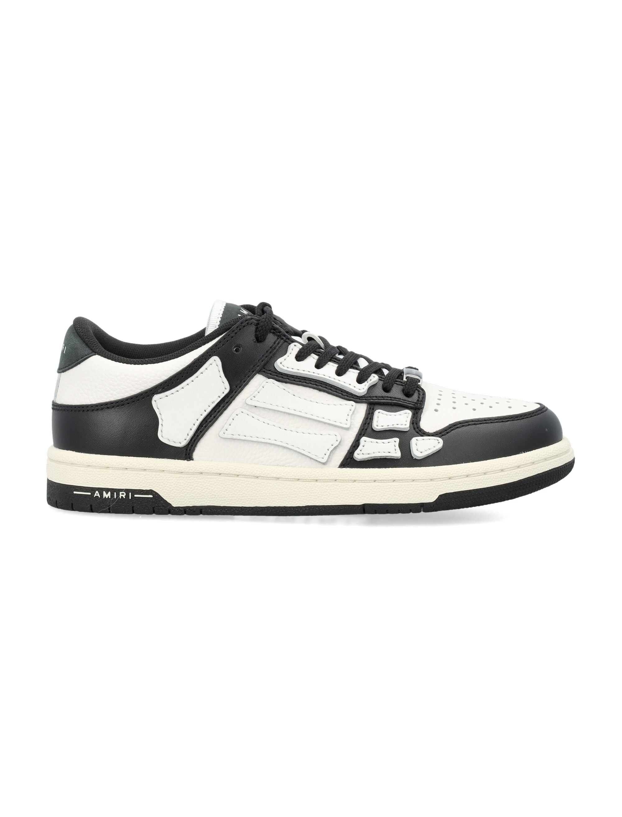 Amiri Skel Top Low Womens Sneakers Black White Bones Upper