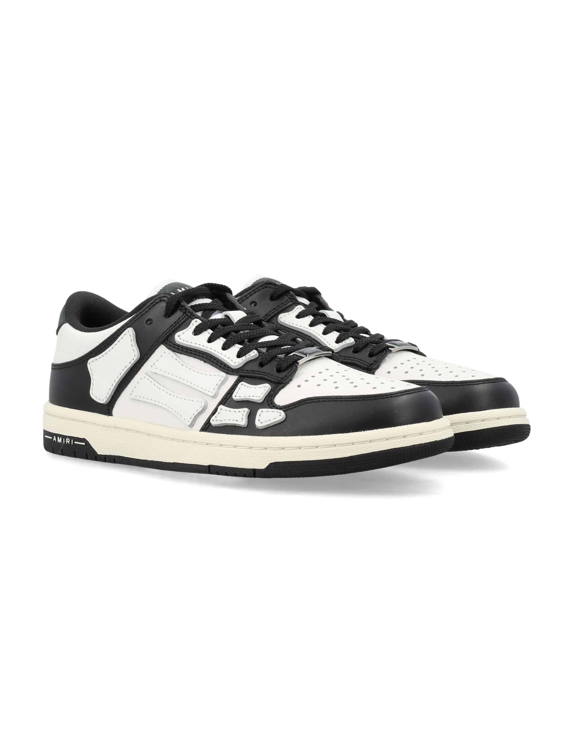 Amiri Skel Top Low Womens Sneakers Black White Bones Upper