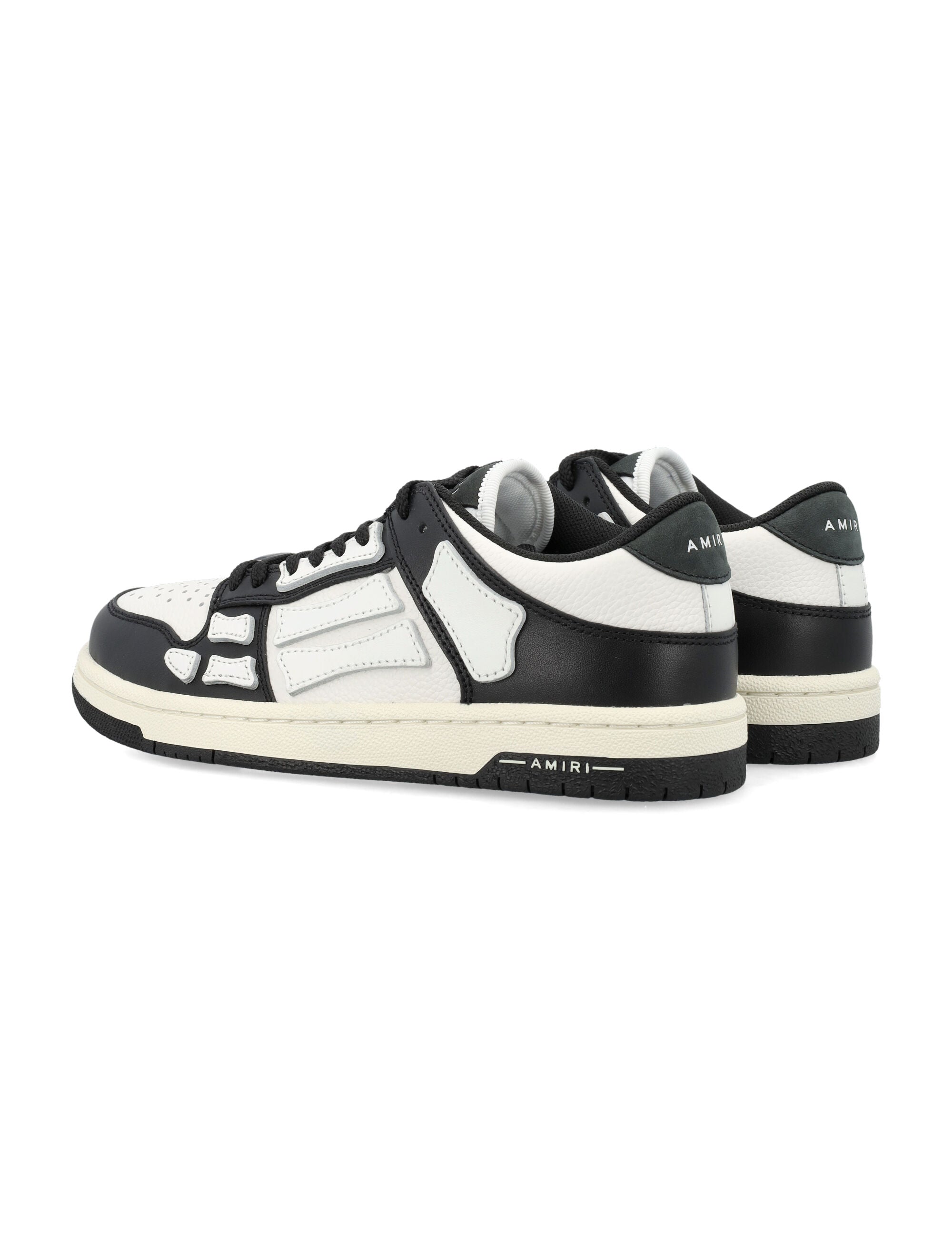 Amiri Skel Top Low Womens Sneakers Black White Bones Upper