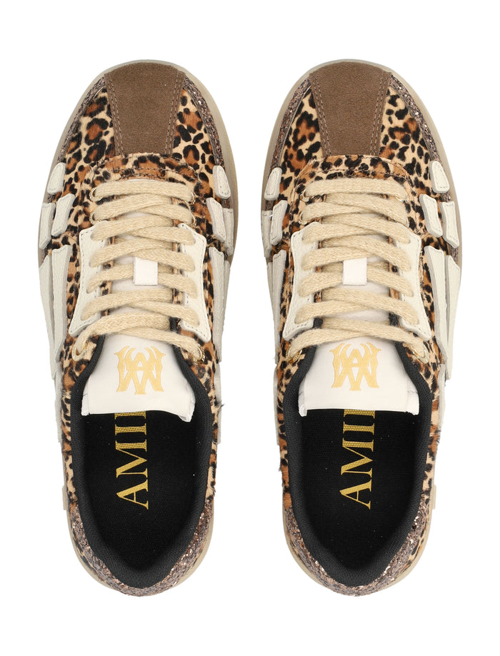 Amiri Leopard Pacific Bones Low-Top womans Sneakers Brown Upper