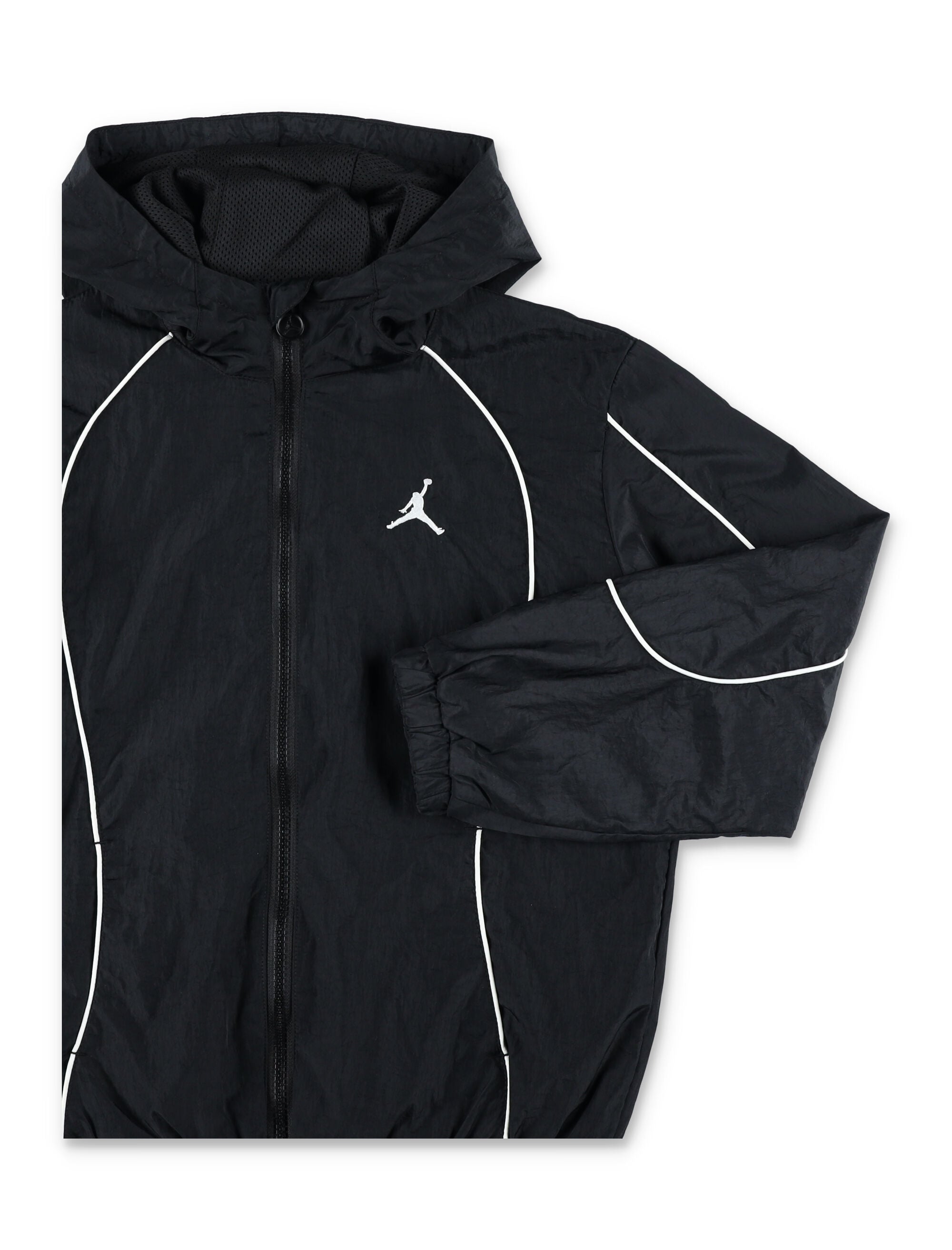 Nike Jordan Windbreaker Hooded Jacket For Kids Black Nylon