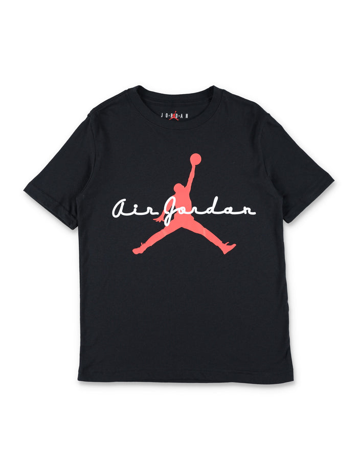 Nike Jordan Air Logo Cotton T-Shirt For Kids Black Tshirt