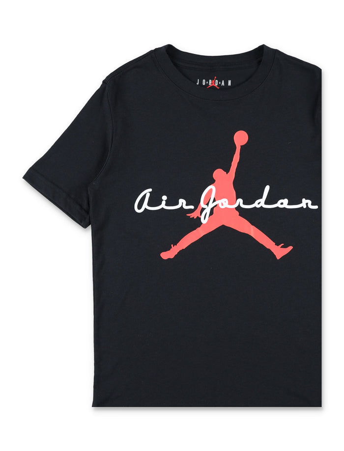 Nike Jordan Air Logo Cotton T-Shirt For Kids Black Tshirt