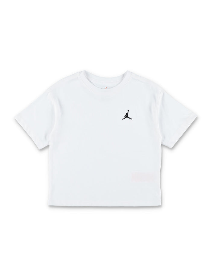Nike Jordan Boxy Fit Logo T-Shirt For Kids White Cotton Tshirt