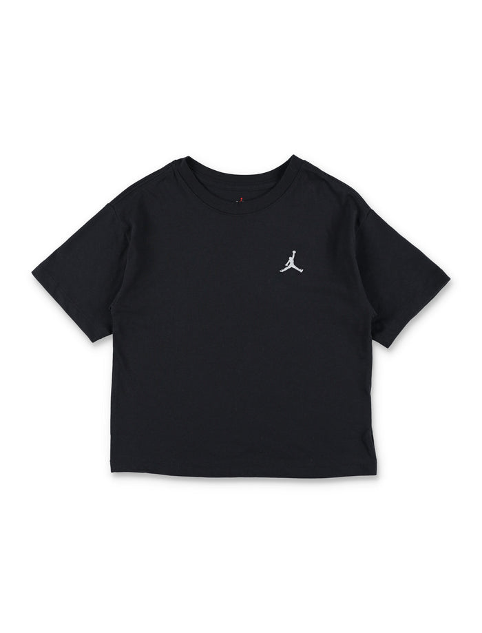 Nike Jordan Boxy Fit Logo T-Shirt For Kids Black Cotton Tshirt
