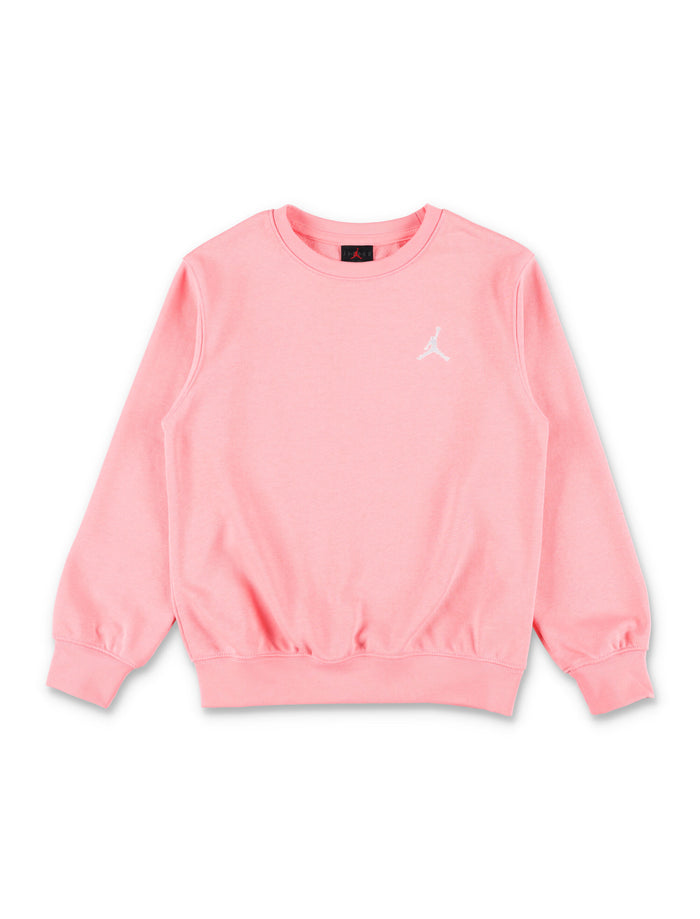 Nike Jordan Pink Fleece Logo Sweatshirt For Kids Cotton
