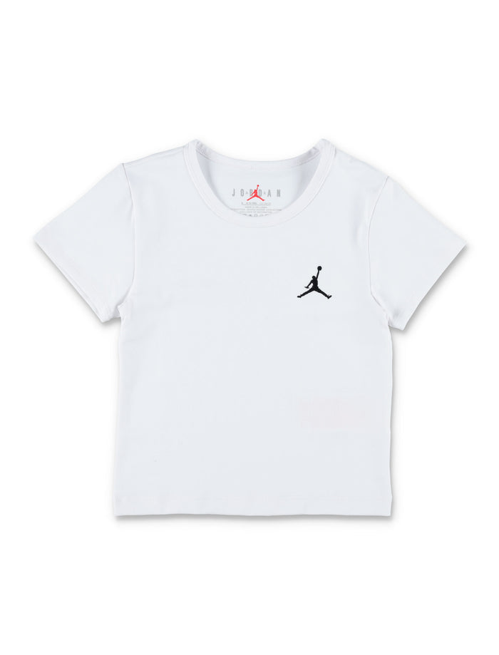 Nike Jordan Fitted Logo Cotton T-Shirt For Girls White Tshirt