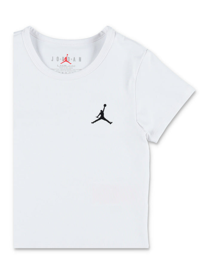 Nike Jordan Fitted Logo Cotton T-Shirt For Girls White Tshirt