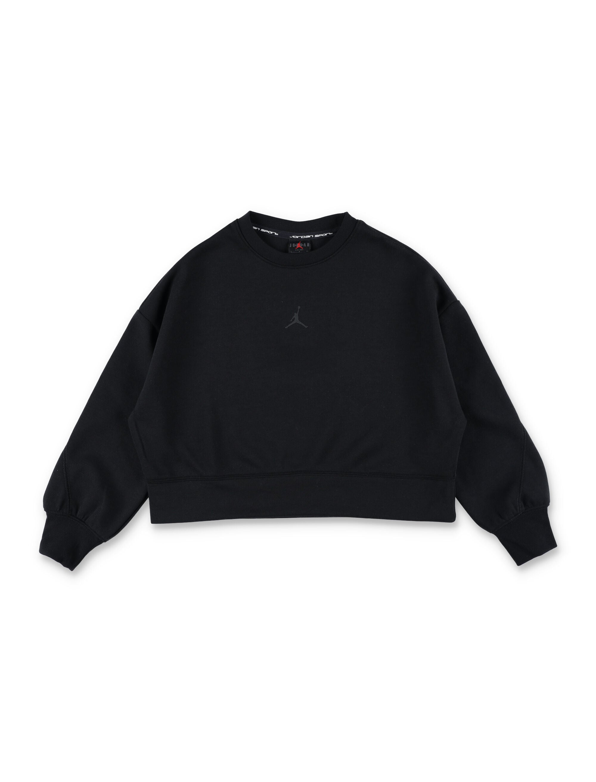 Nike Jordan Cropped Fleece Sweatshirt For Kids Black Polyester