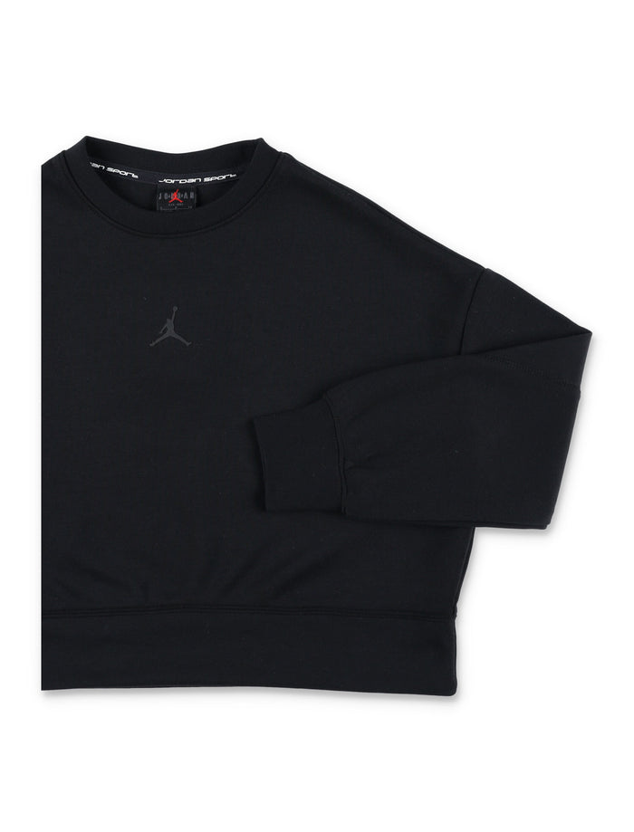 Nike Jordan Cropped Fleece Sweatshirt For Kids Black Polyester